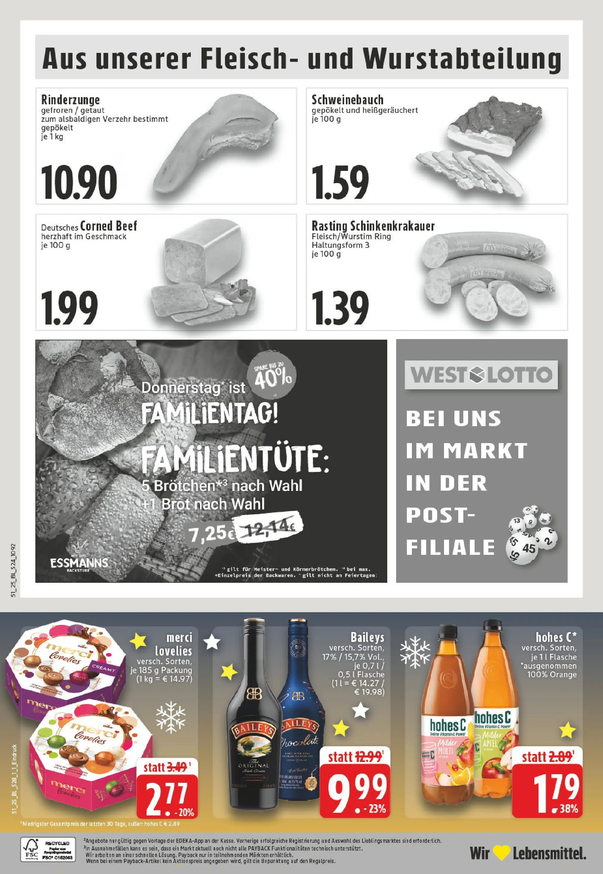 Edeka prospekt Billerbeck	 (ab 15.12.2025) » Angebote Online | Seite: 30 | Produkte: Äpfel, Baileys, Hohes c, Fleisch