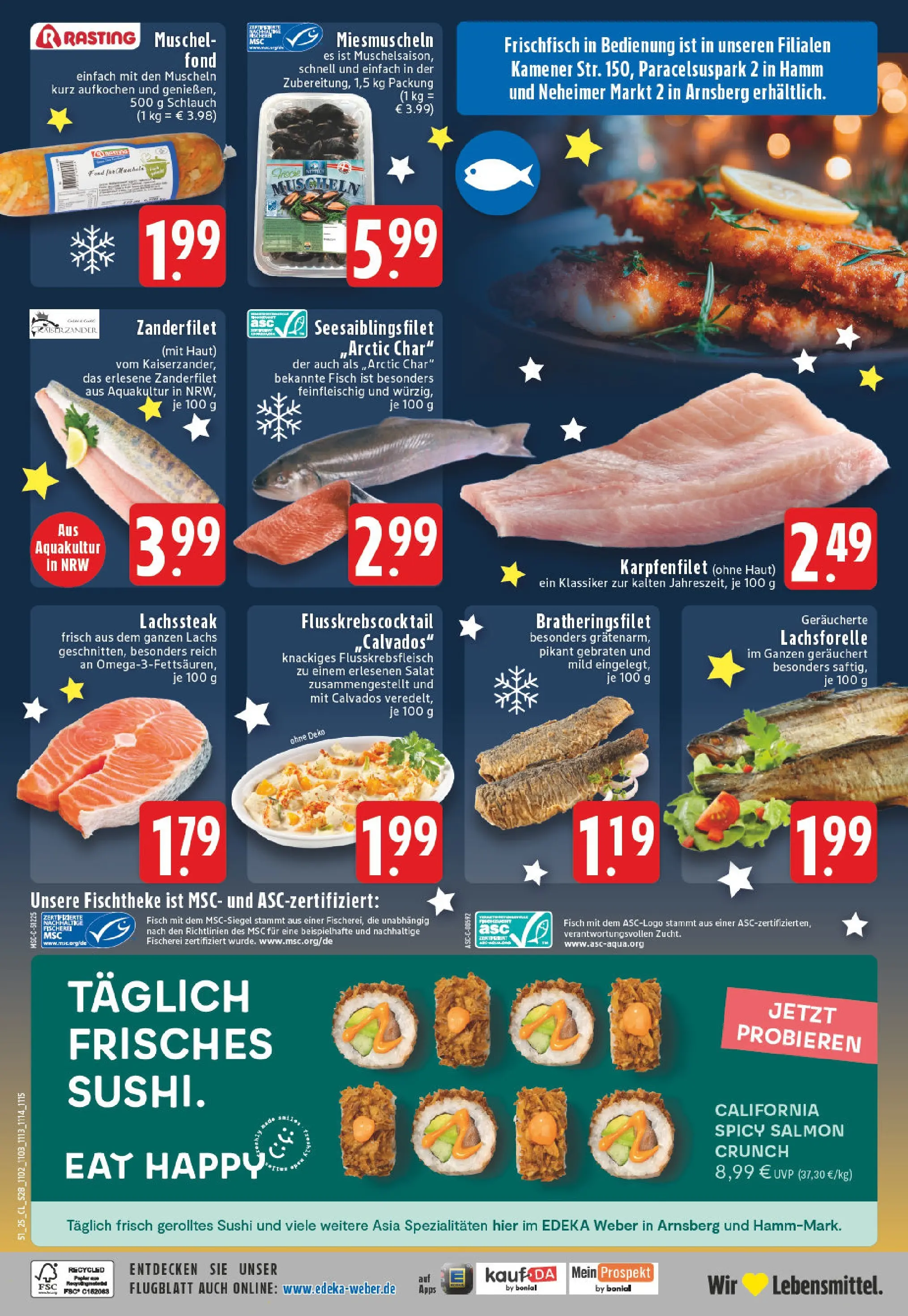 Edeka prospekt Arnsberg-Neheim	 (ab 15.12.2025) » Angebote Online | Seite: 30 | Produkte: Fisch, Lachs, Steak, Salat
