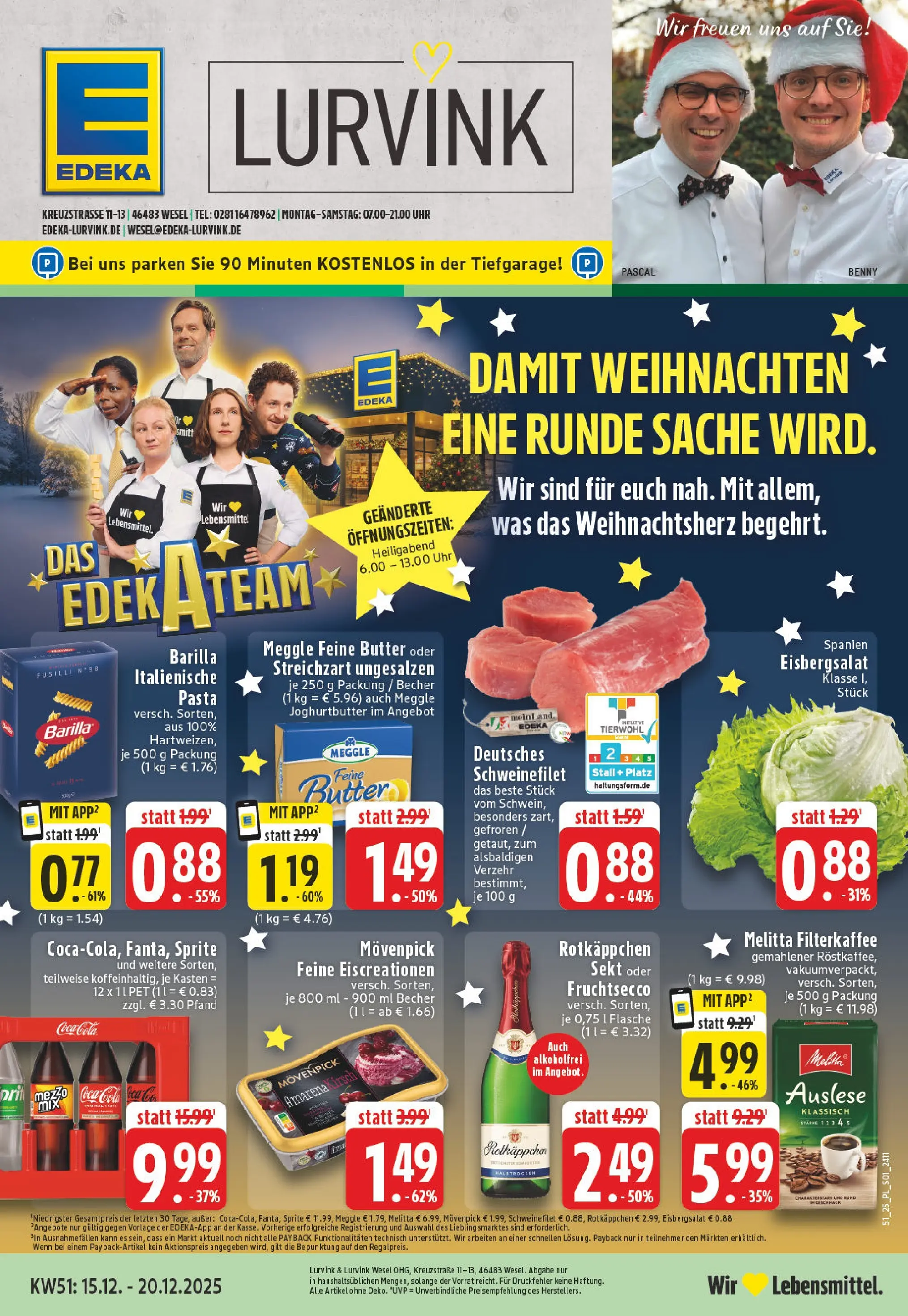 Edeka prospekt Wesel	 (ab 15.12.2025) » Angebote Online | Seite: 1 | Produkte: Coca cola, Sprite, Sekt, Fruchtsecco
