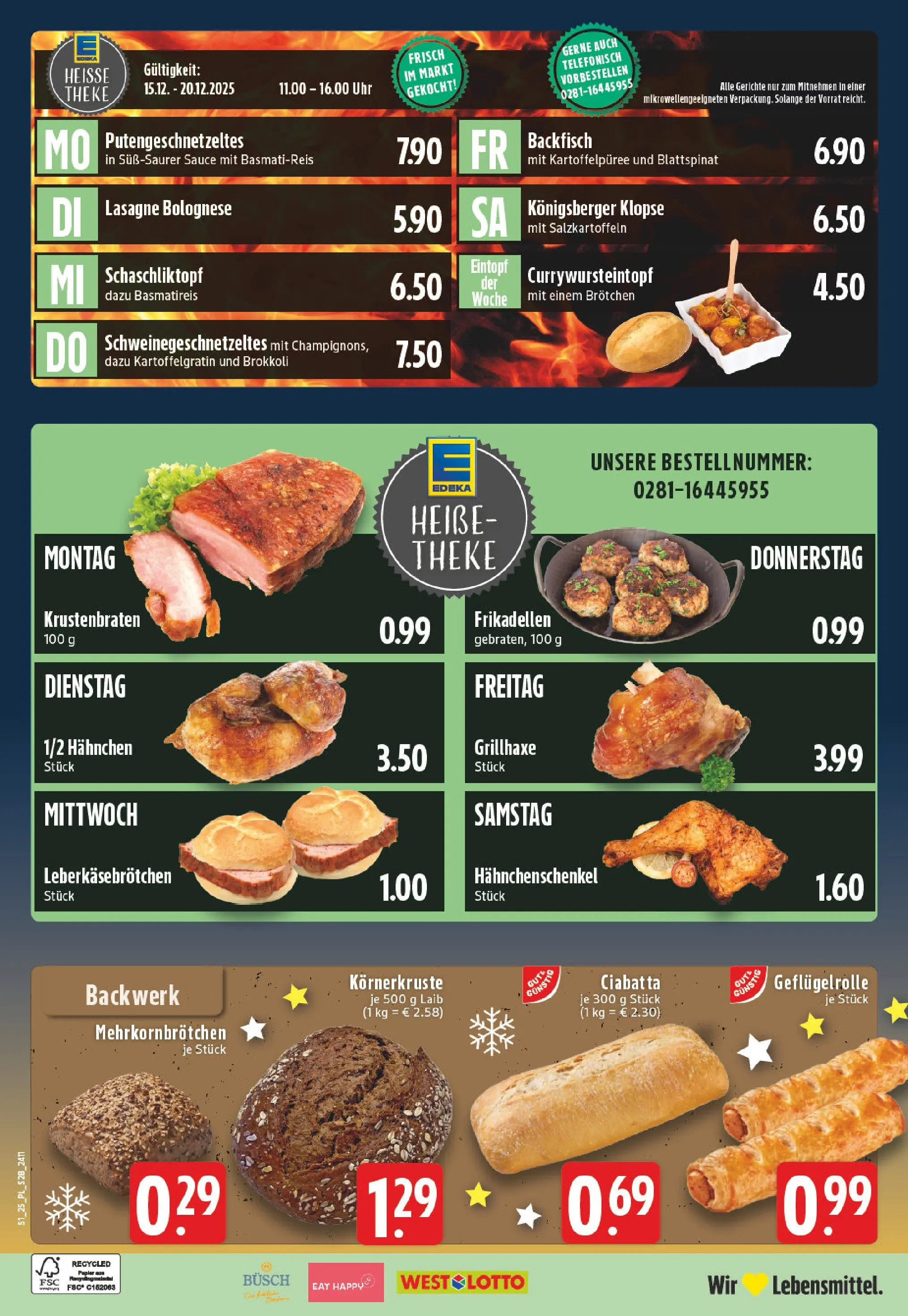 Edeka prospekt Wesel	 (ab 15.12.2025) » Angebote Online | Seite: 30 | Produkte: Theke, Krustenbraten, Brokkoli, Uhr