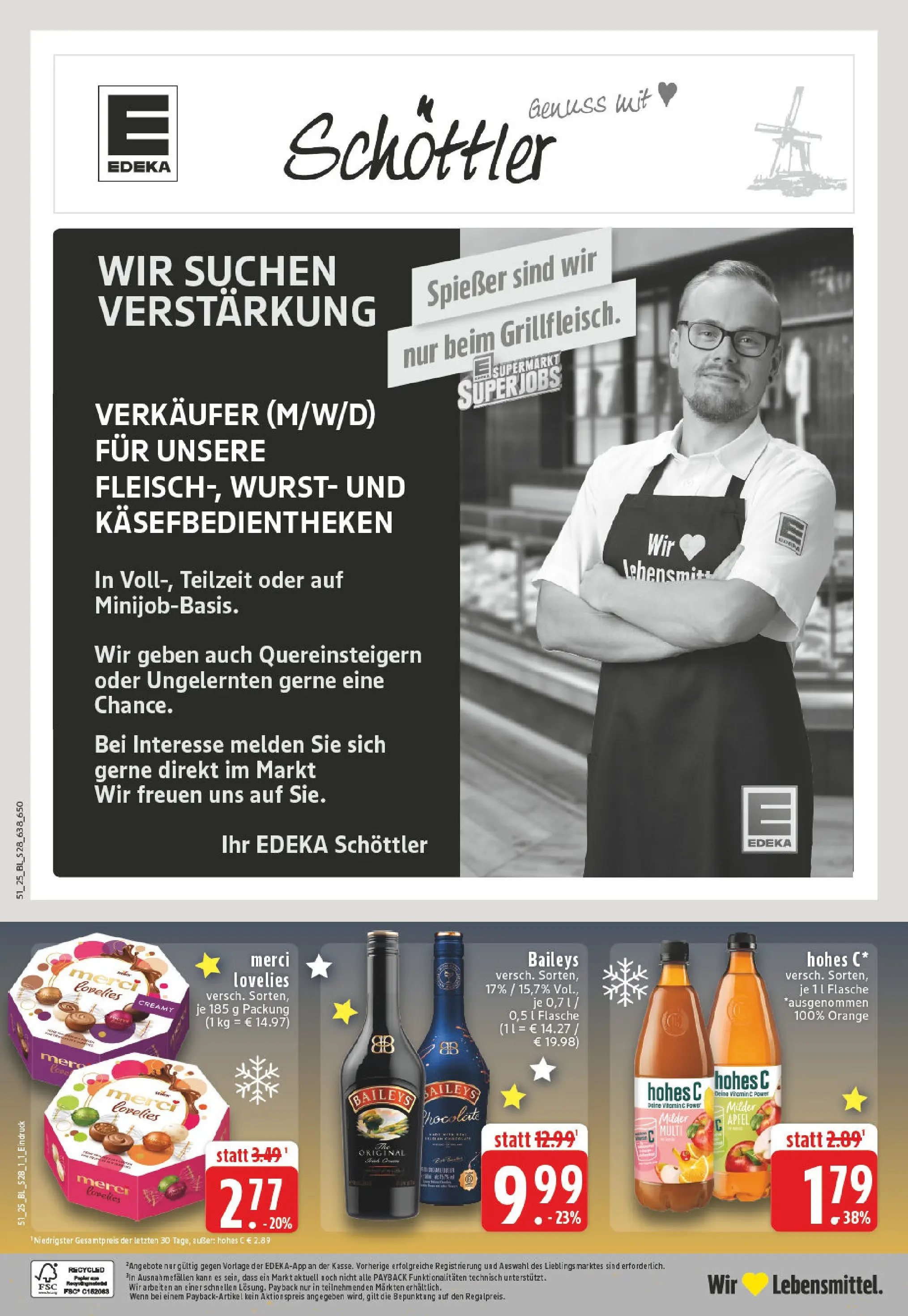 Edeka prospekt Reken - Maria Veen	 (ab 15.12.2025) » Angebote Online | Seite: 30 | Produkte: Merci, Äpfel, Wurst, Baileys