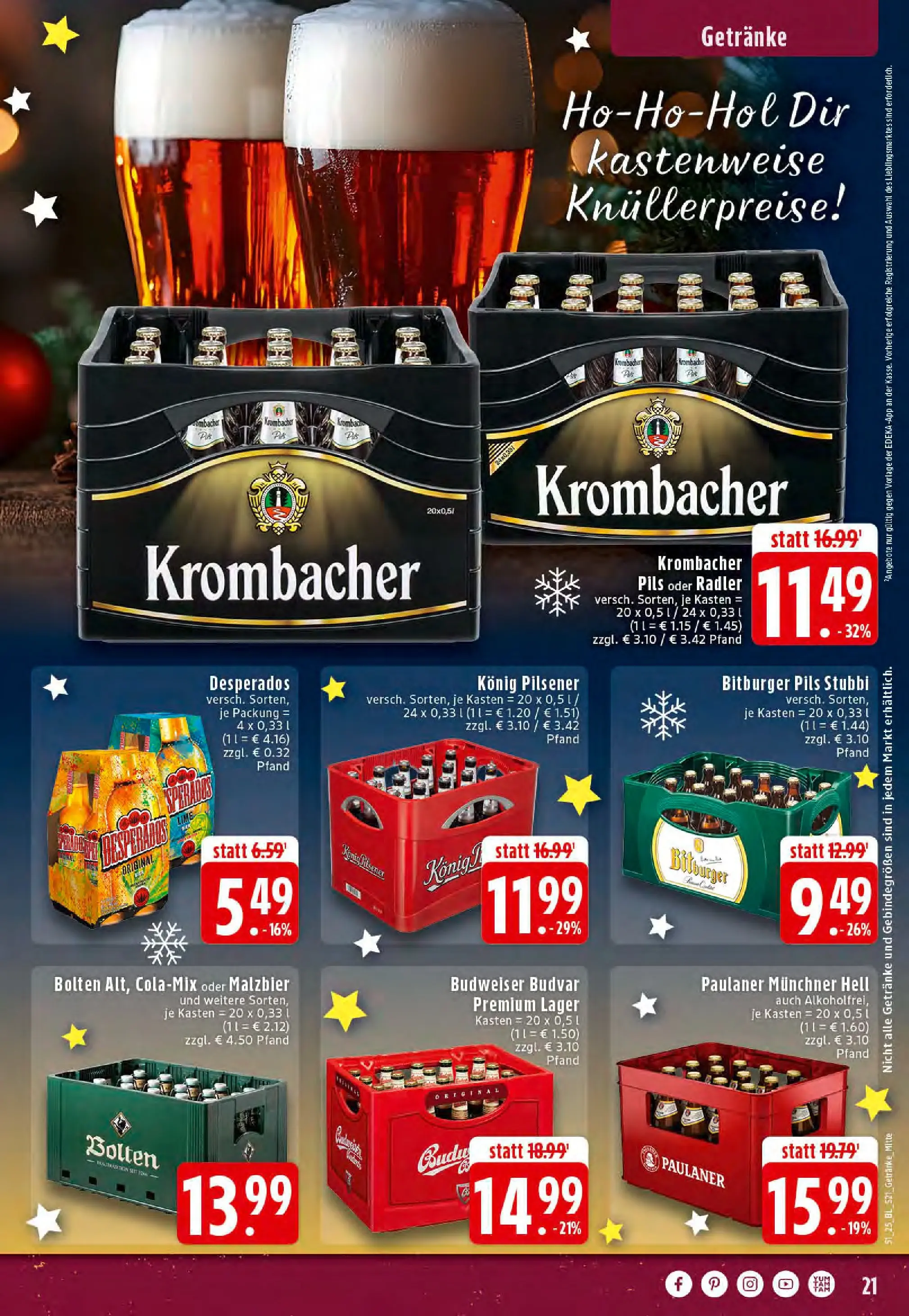 Edeka prospekt Dortmund-Eving	 (ab 15.12.2025) » Angebote Online | Seite: 21 | Produkte: Pils, Radler, Desperados, Paulaner