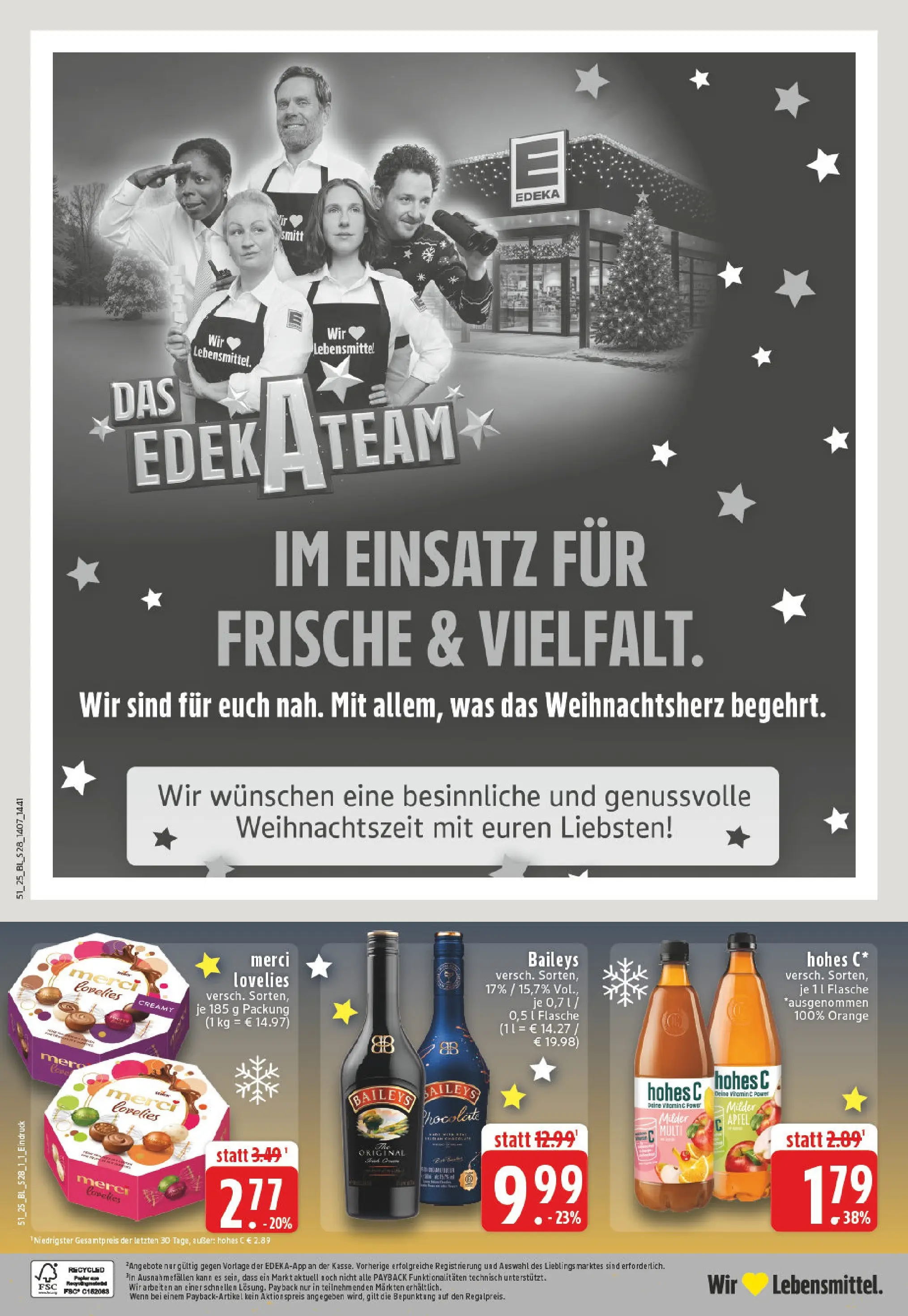 Edeka prospekt Greven	 (ab 15.12.2025) » Angebote Online | Seite: 30 | Produkte: Merci, Äpfel, Baileys, Hohes c