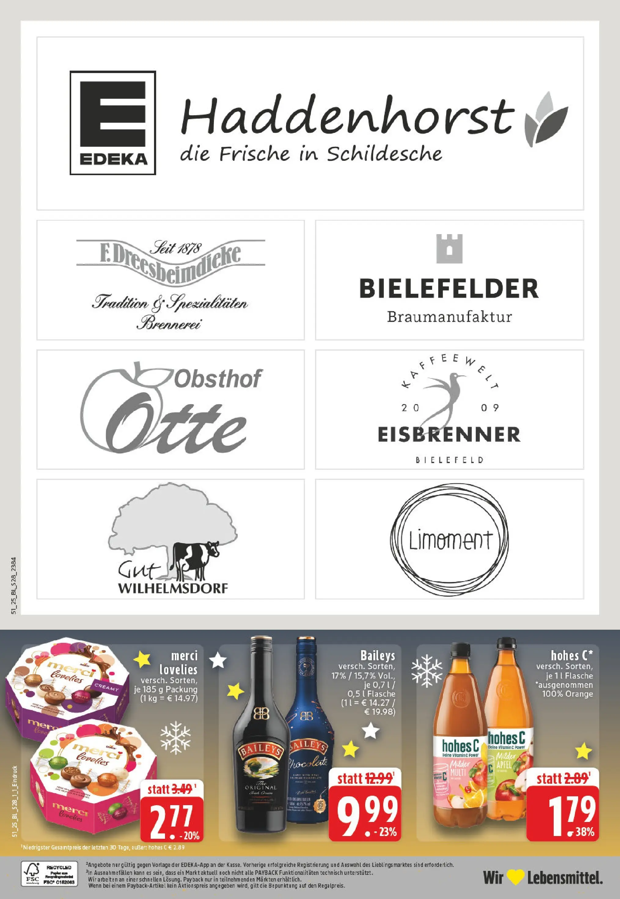 Edeka prospekt Bielefeld	 (ab 15.12.2025) » Angebote Online | Seite: 30 | Produkte: Merci, Äpfel, Baileys, Hohes c