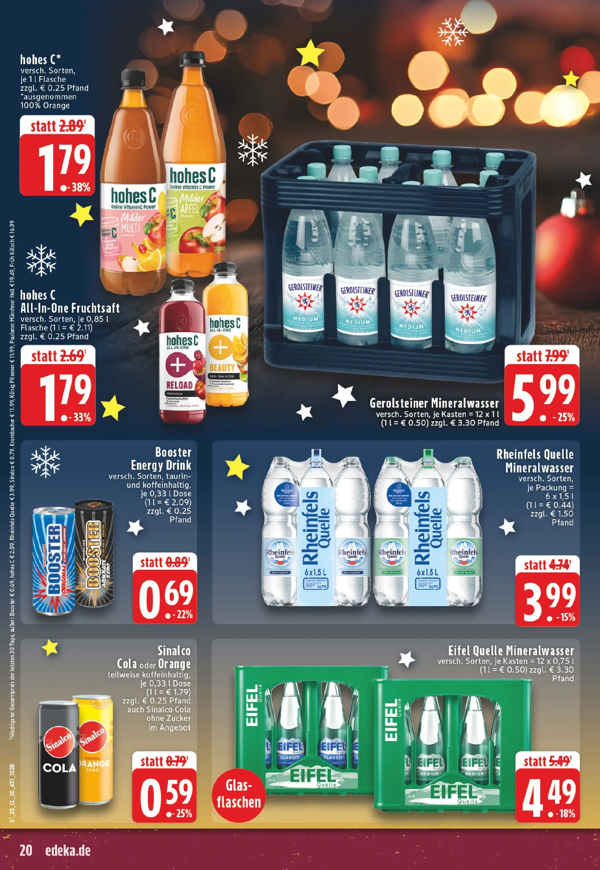 Edeka prospekt Neuwied	 (ab 15.12.2025) » Angebote Online | Seite: 20 | Produkte: Sinalco, Cola, Mineralwasser, Paulaner
