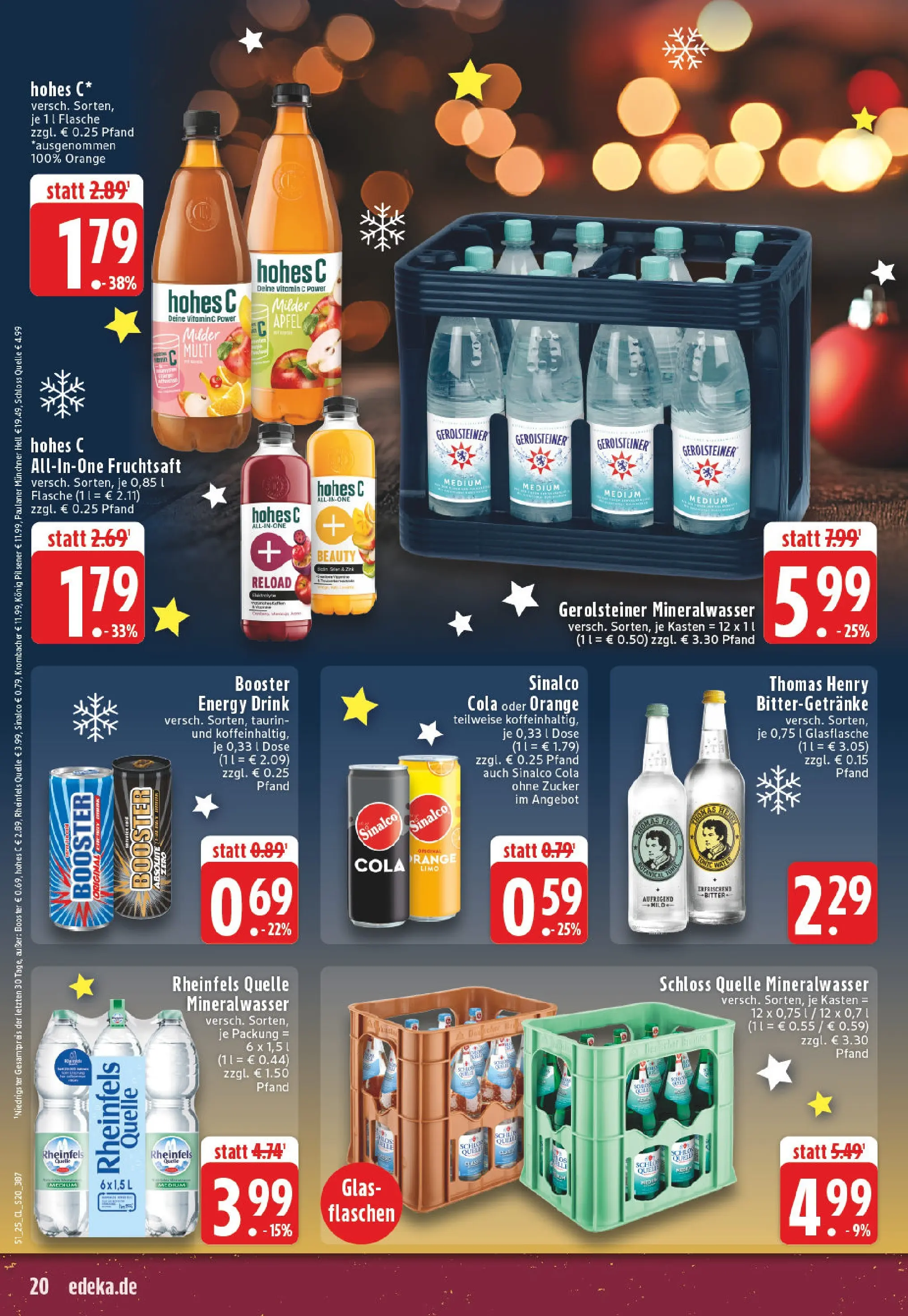 Edeka prospekt Bedburg Hau	 (ab 15.12.2025) » Angebote Online | Seite: 20 | Produkte: Energy, Mineralwasser, Fruchtsaft, Paulaner