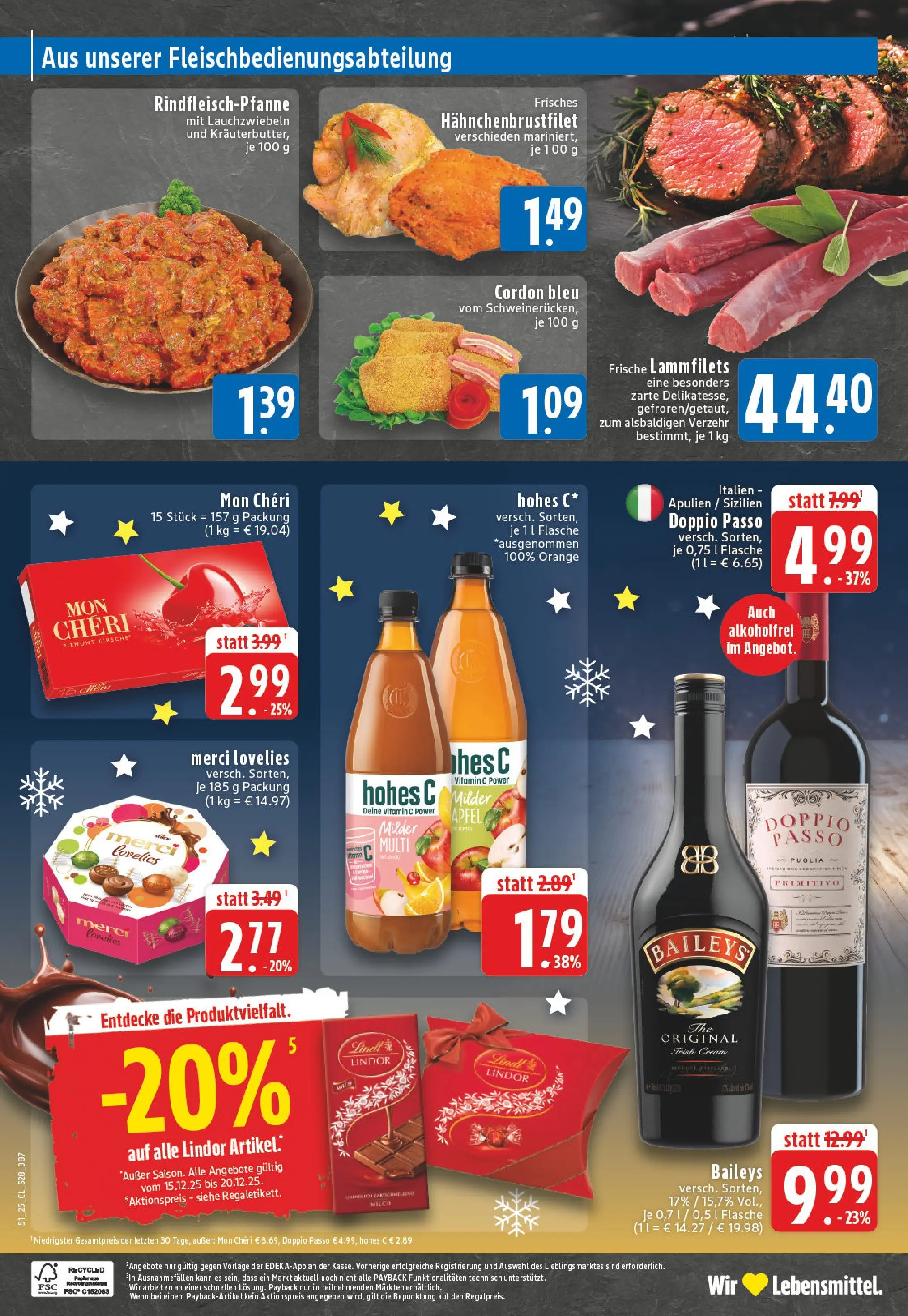 Edeka prospekt Bedburg Hau	 (ab 15.12.2025) » Angebote Online | Seite: 30 | Produkte: Merci, Kräuterbutter, Doppio Passo, Lindt