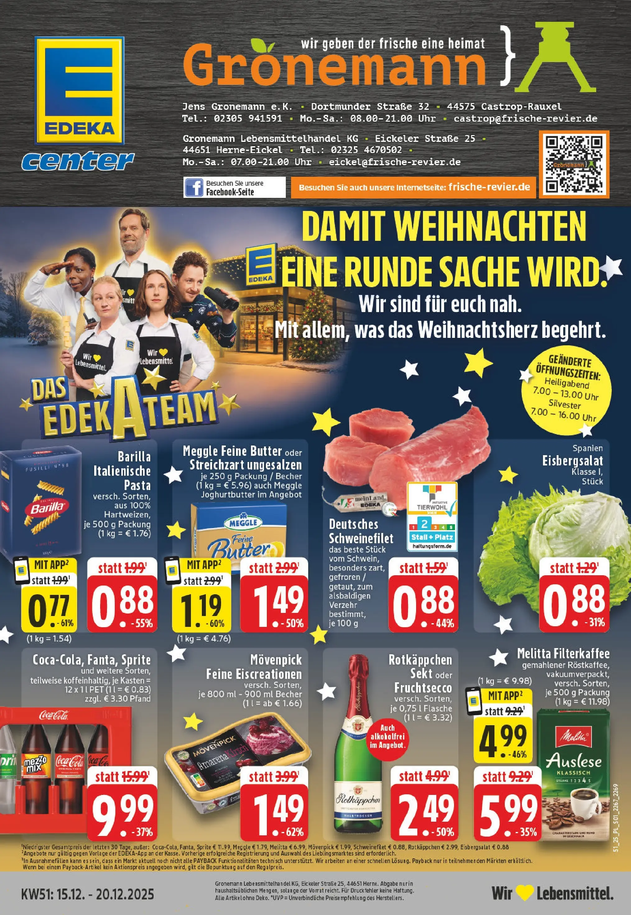 Edeka prospekt Herne - Eickel	 (ab 15.12.2025) » Angebote Online | Seite: 1 | Produkte: Butter, Sekt, Fruchtsecco, Rotkäppchen
