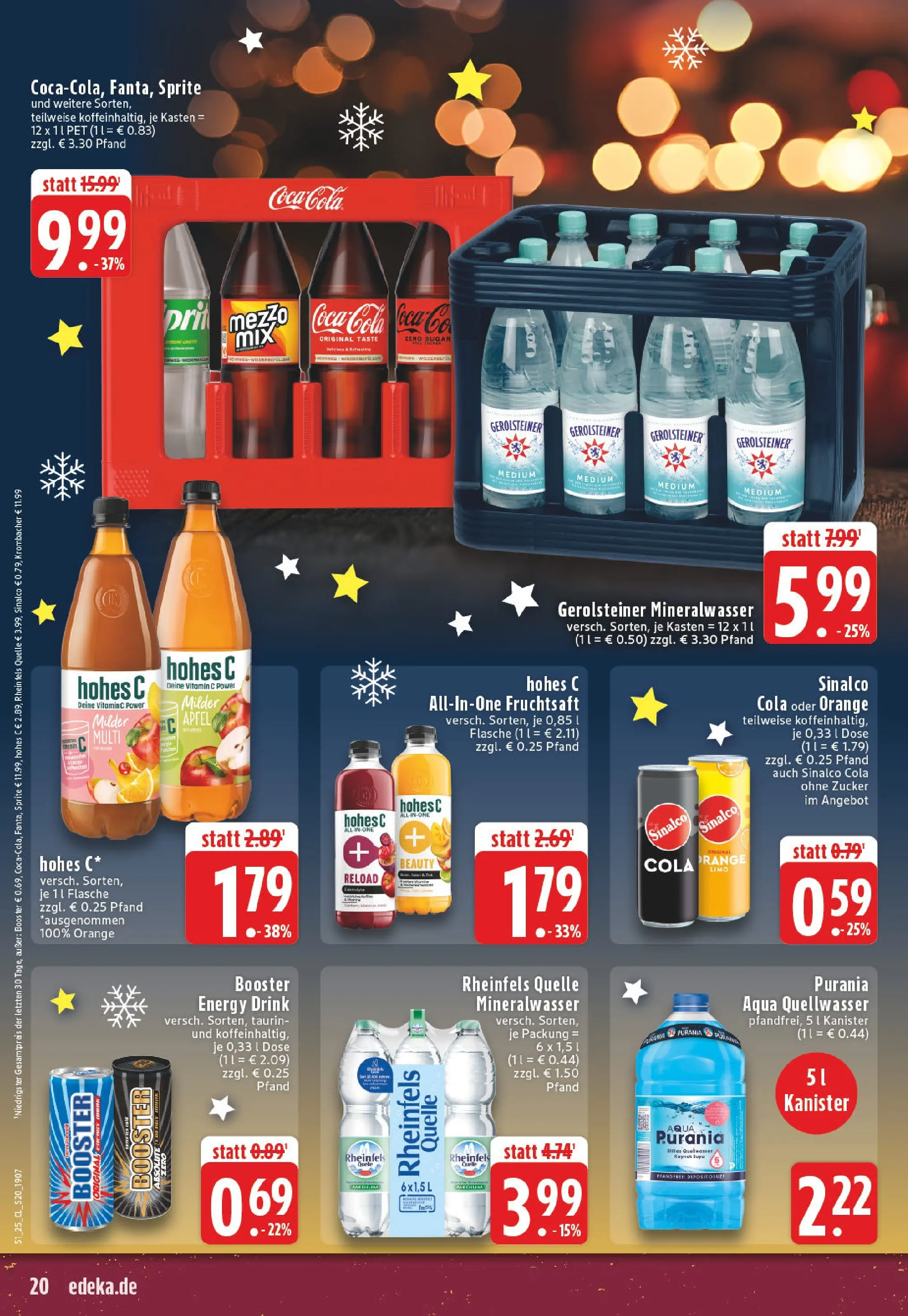 Edeka prospekt Paderborn	 (ab 15.12.2025) » Angebote Online | Seite: 20 | Produkte: Äpfel, Mineralwasser, Fruchtsaft, Rheinfels quelle