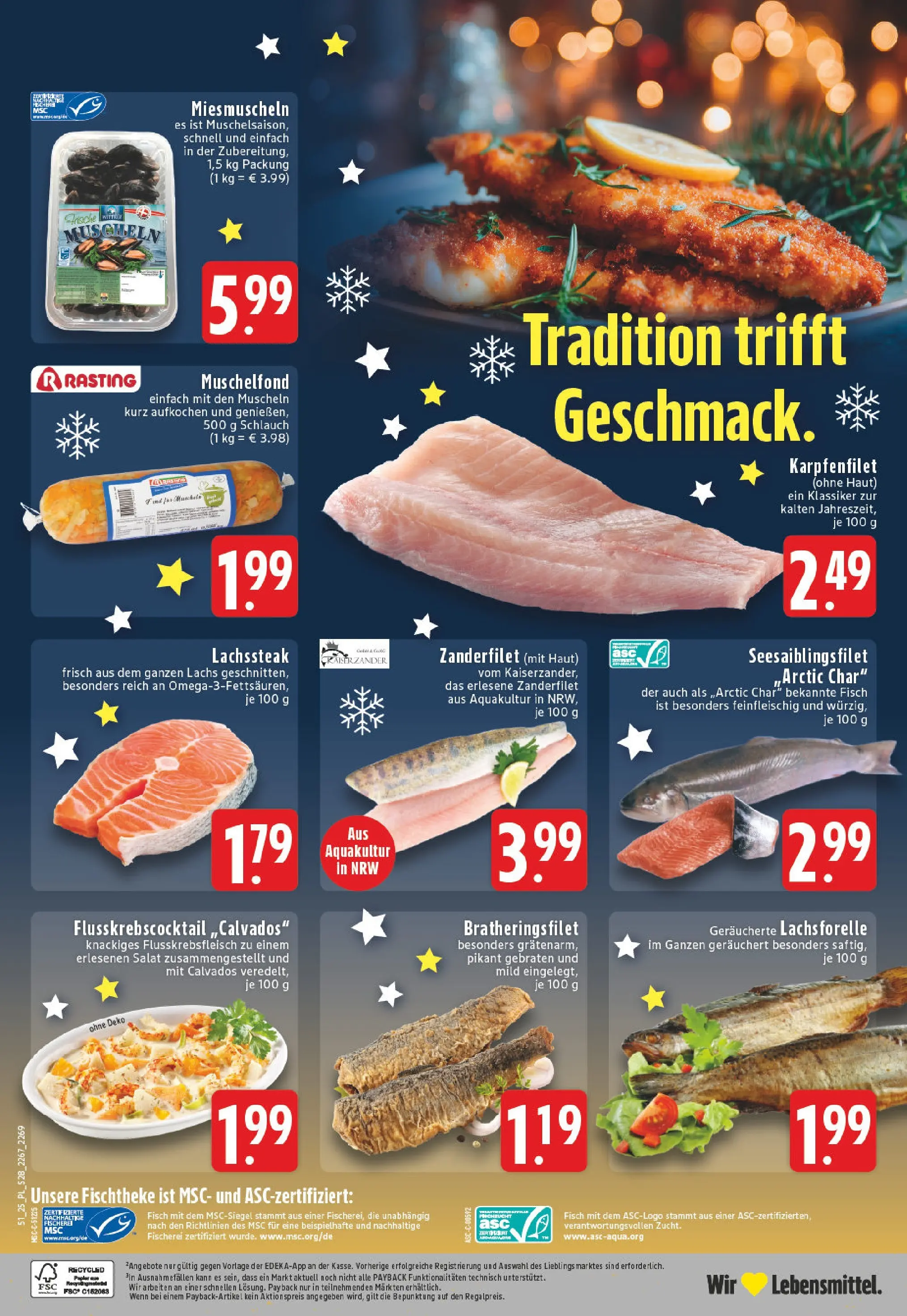 Edeka prospekt Herne - Eickel	 (ab 15.12.2025) » Angebote Online | Seite: 30 | Produkte: Fisch, Lachs, Steak, Salat
