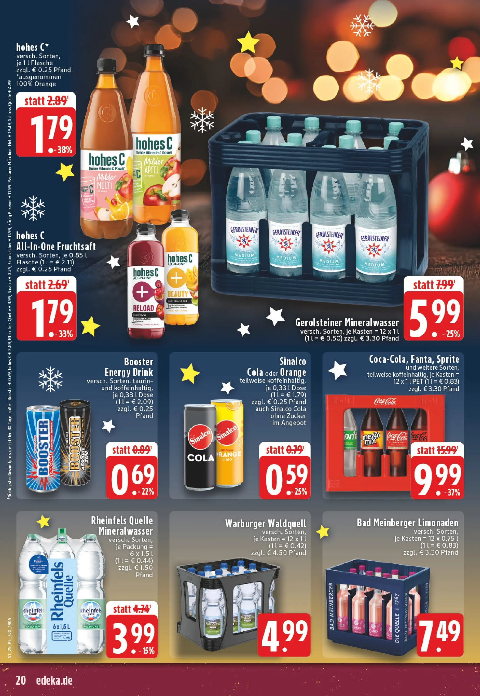 Edeka prospekt Lippstadt	 (ab 15.12.2025) » Angebote Online | Seite: 20 | Produkte: Sprite, Zucker, Rheinfels quelle, Gerolsteiner