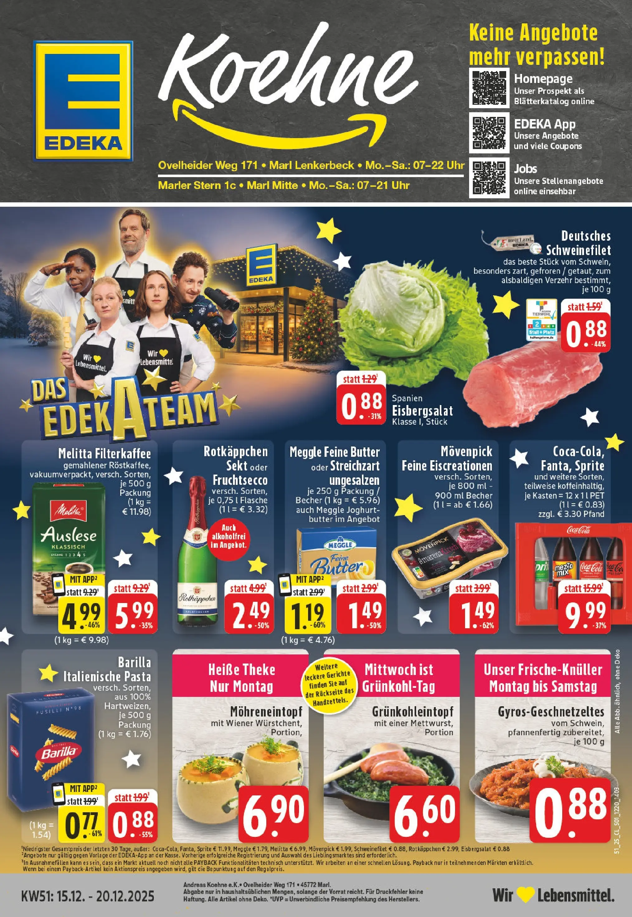 Edeka prospekt Marl	 (ab 15.12.2025) » Angebote Online | Seite: 1 | Produkte: Sprite, Joghurt, Sekt, Fruchtsecco
