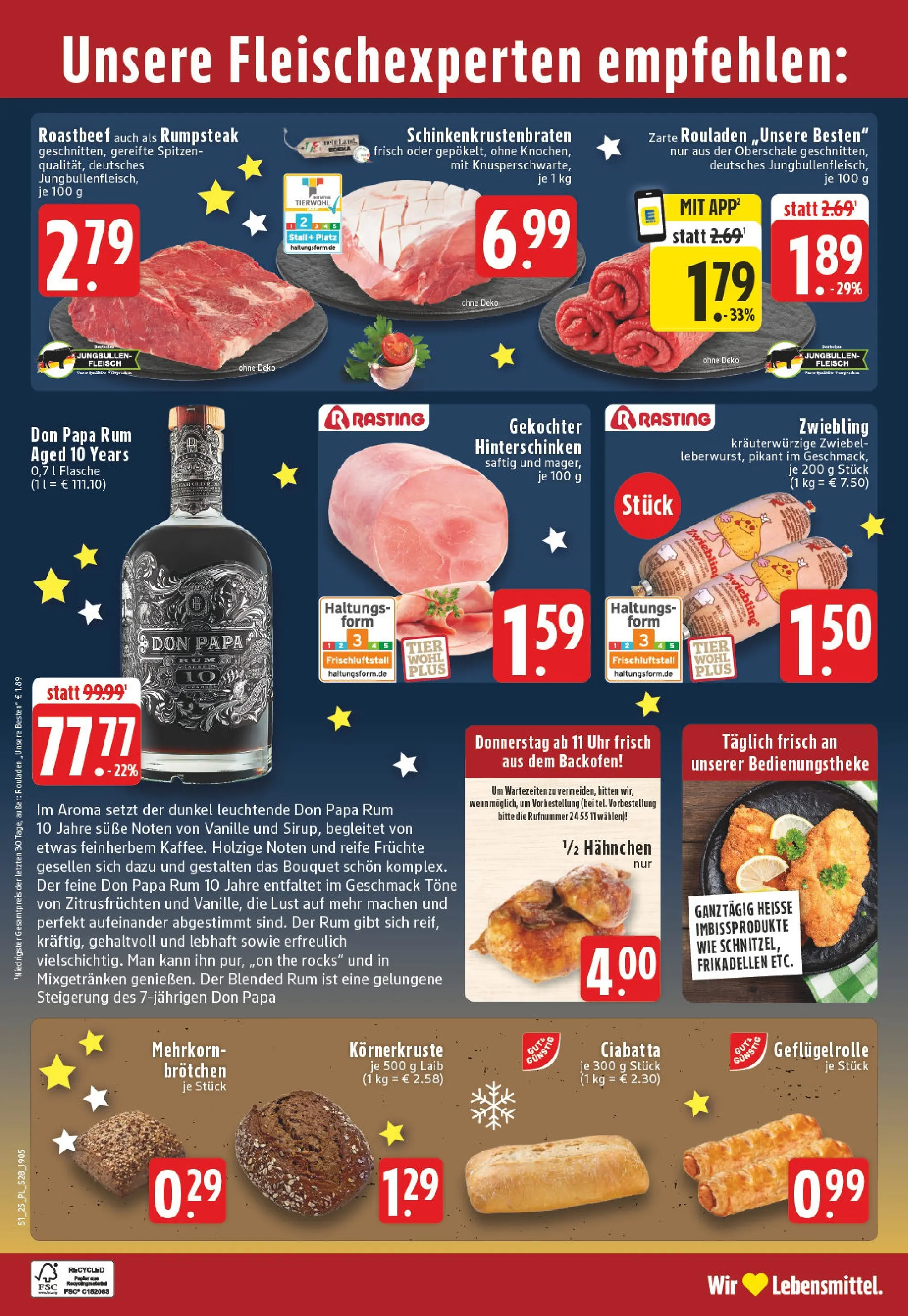 Edeka prospekt Lippstadt	 (ab 15.12.2025) » Angebote Online | Seite: 30 | Produkte: Hahnchen, Rum, Fleisch, Uhr