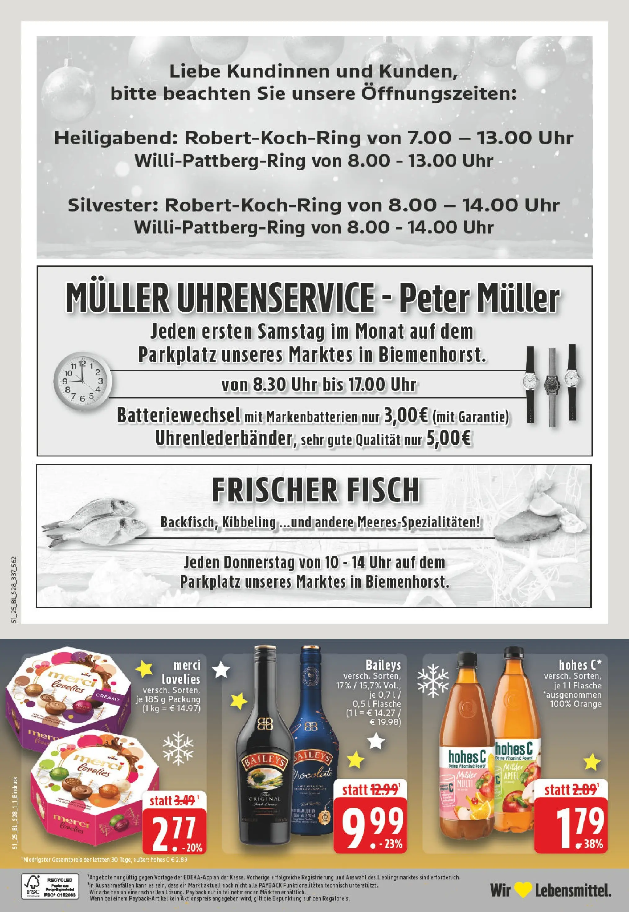 Edeka prospekt Bocholt-Sternern	 (ab 15.12.2025) » Angebote Online | Seite: 30 | Produkte: Merci, Äpfel, Hohes c, Uhr