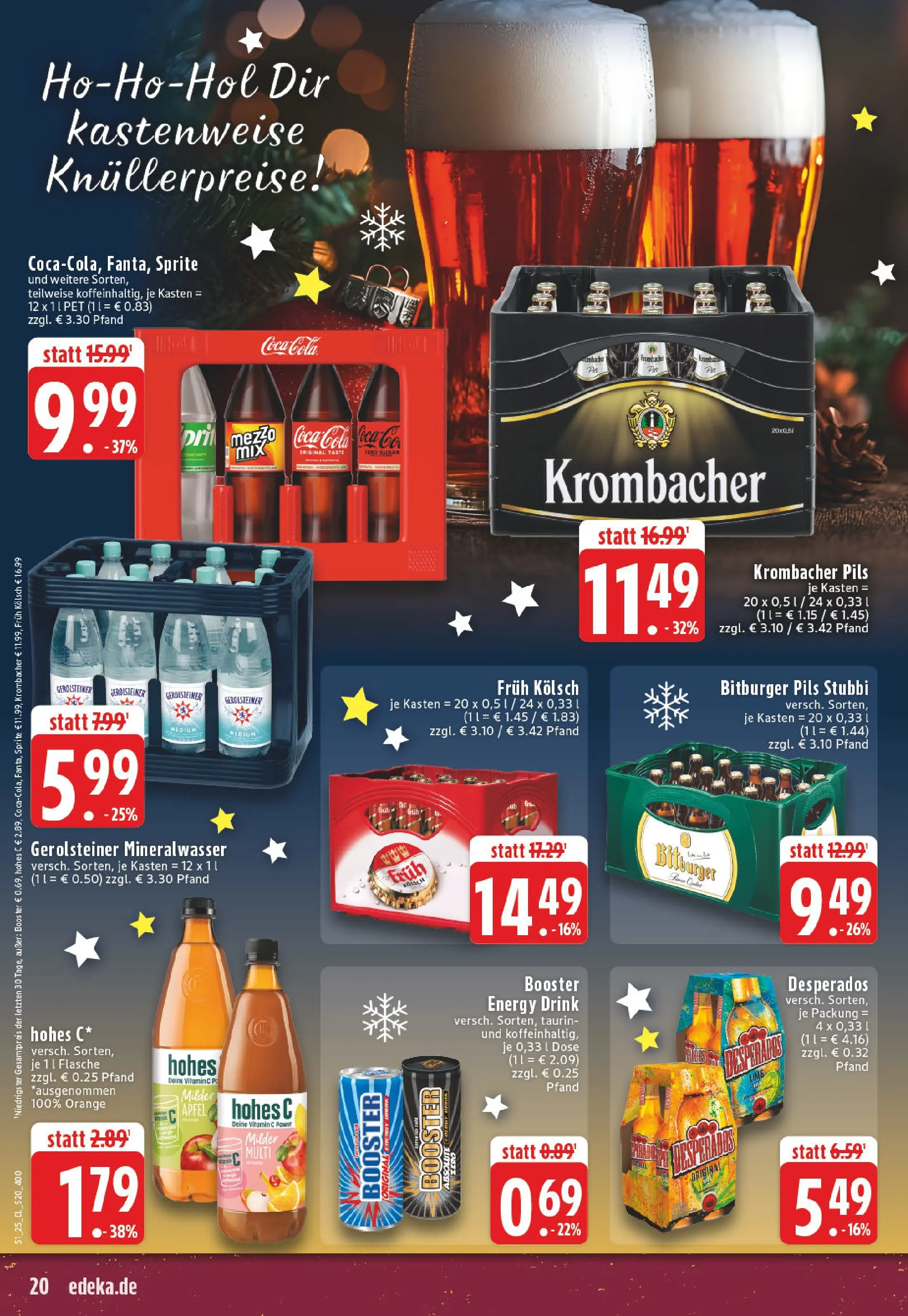 Edeka prospekt Bad Honnef	 (ab 15.12.2025) » Angebote Online | Seite: 20 | Produkte: Coca cola, Cola, Mineralwasser, Gerolsteiner