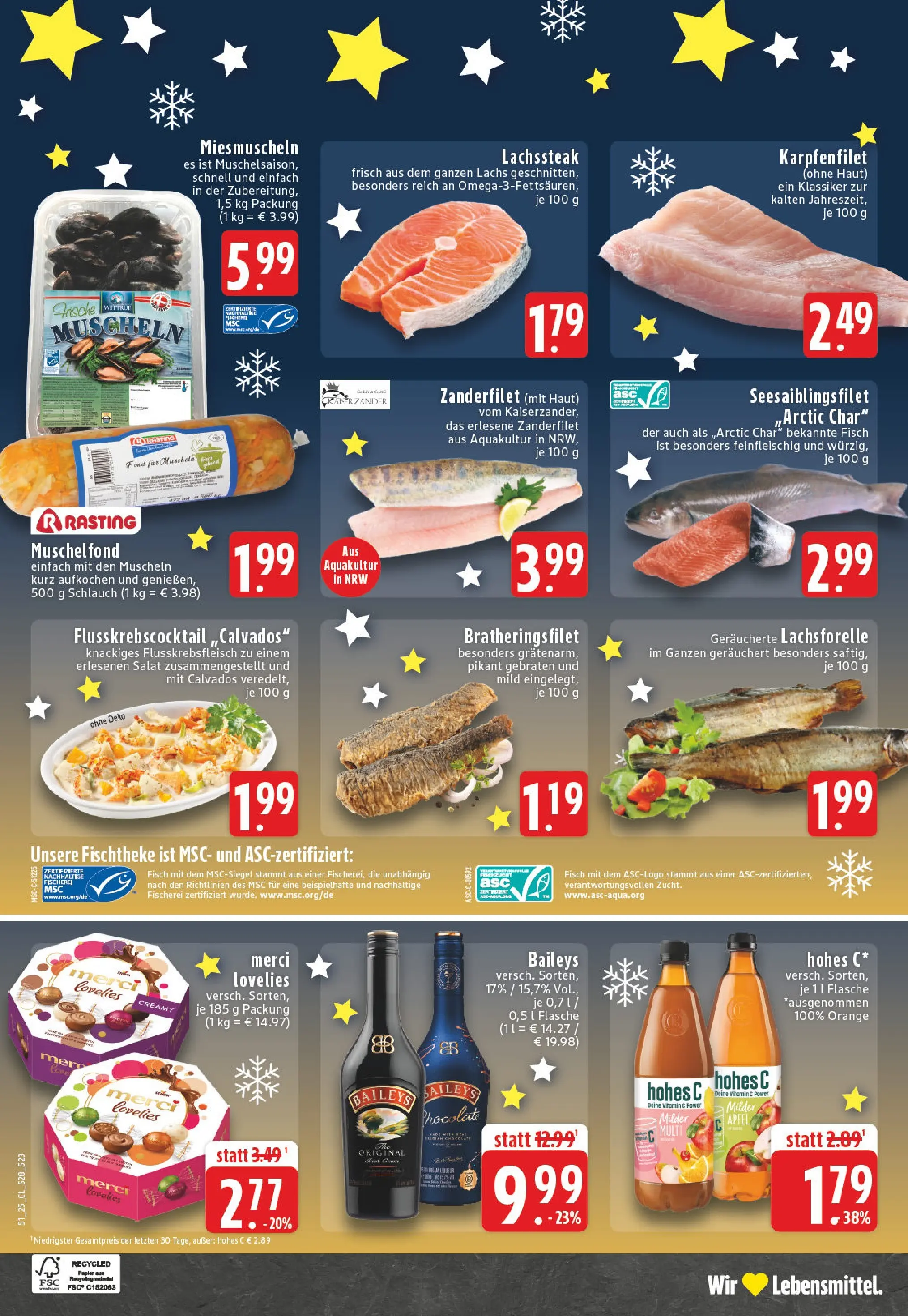 Edeka prospekt Vreden	 (ab 15.12.2025) » Angebote Online | Seite: 30 | Produkte: Merci, Fisch, Steak, Salat