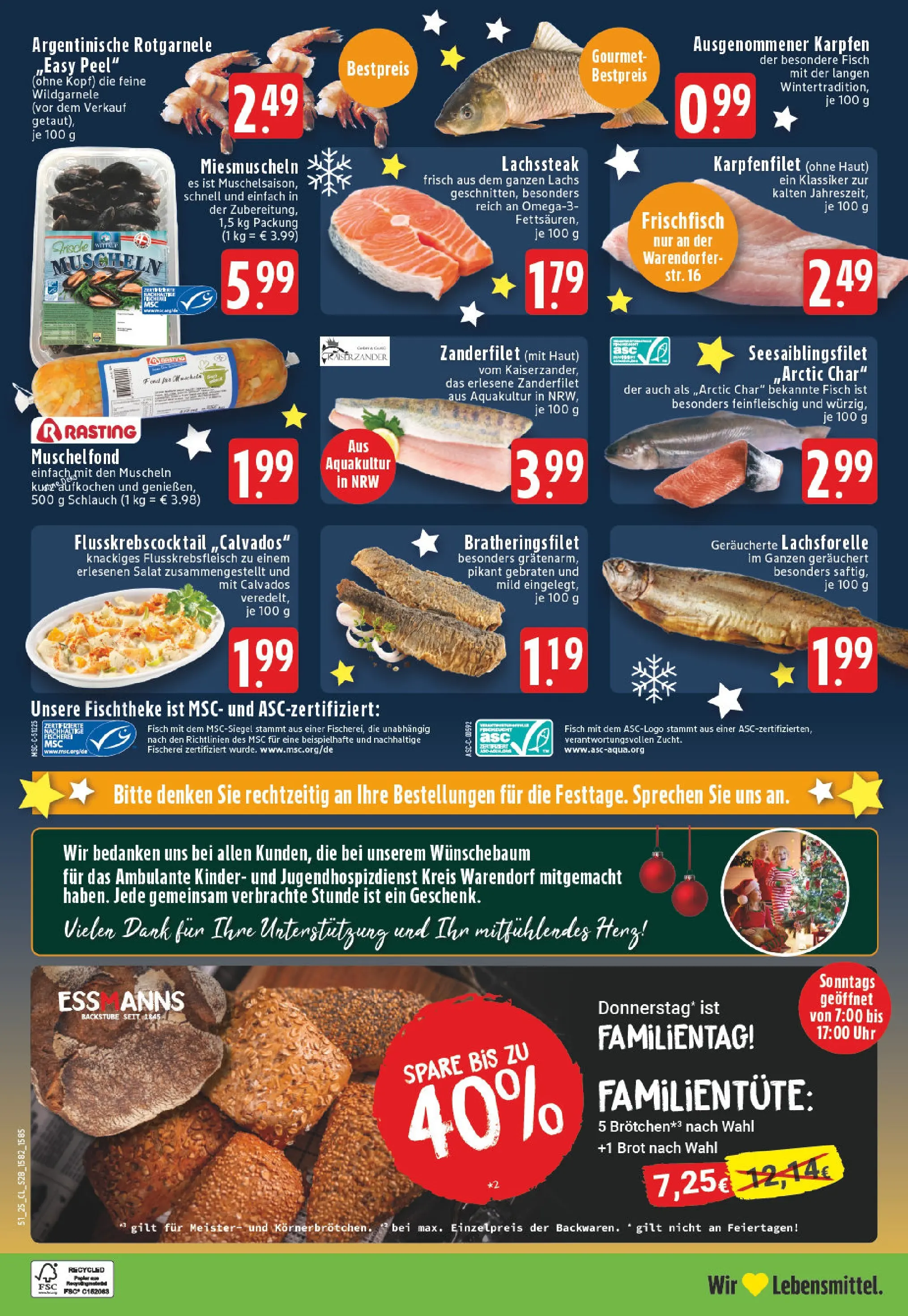 Edeka prospekt Oelde	 (ab 15.12.2025) » Angebote Online | Seite: 30 | Produkte: Lachs, Brot, Steak, Salat