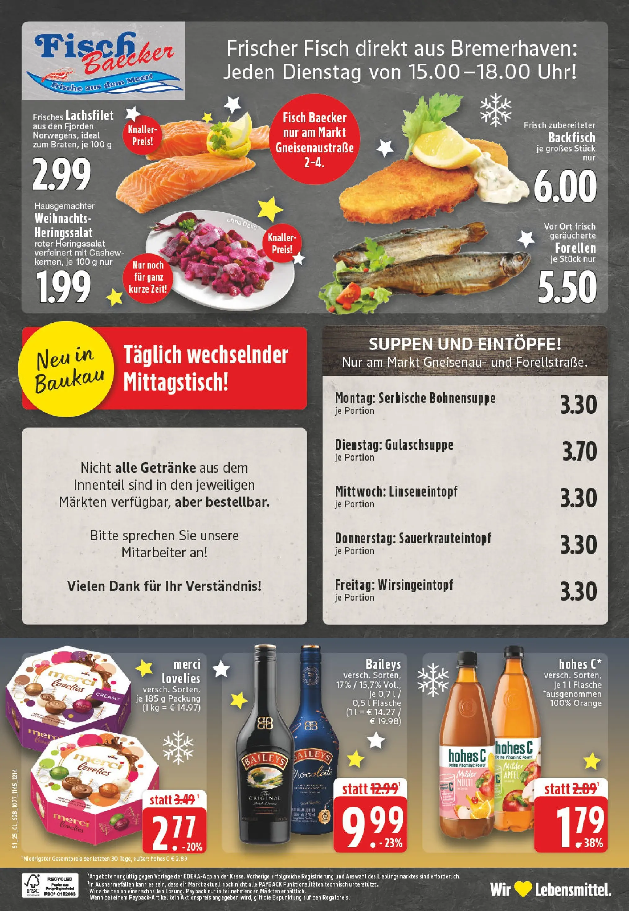 Edeka prospekt Herne	 (ab 15.12.2025) » Angebote Online | Seite: 30 | Produkte: Äpfel, Baileys, Hohes c, Uhr