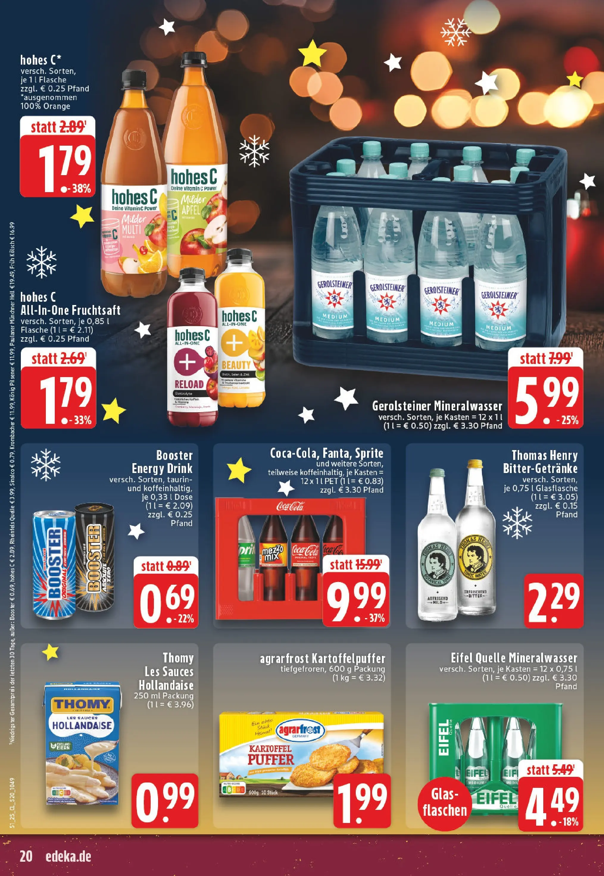 Edeka prospekt Kempenich	 (ab 15.12.2025) » Angebote Online | Seite: 20 | Produkte: Sprite, Fruchtsaft, Paulaner, Gerolsteiner