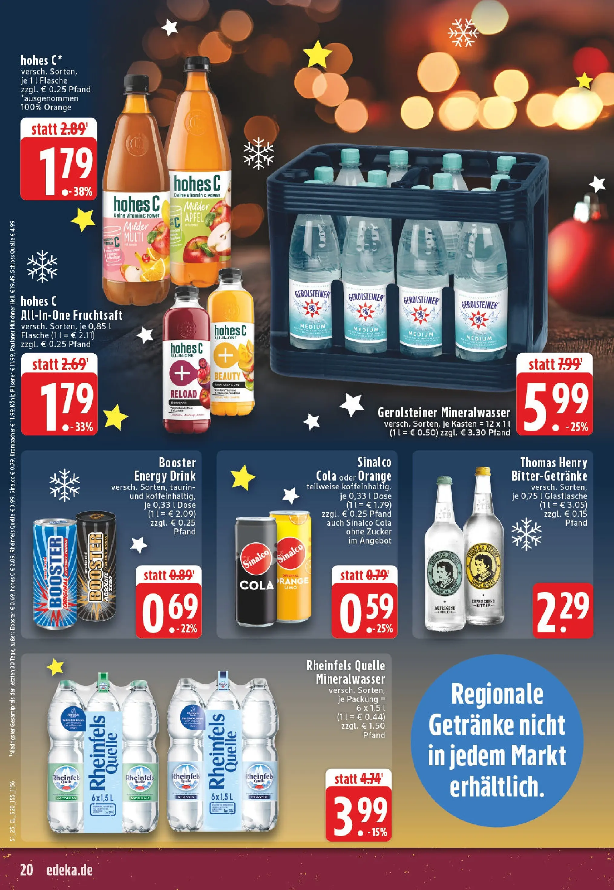 Edeka prospekt Goch	 (ab 15.12.2025) » Angebote Online | Seite: 20 | Produkte: Äpfel, Zucker, Krombacher, Gerolsteiner