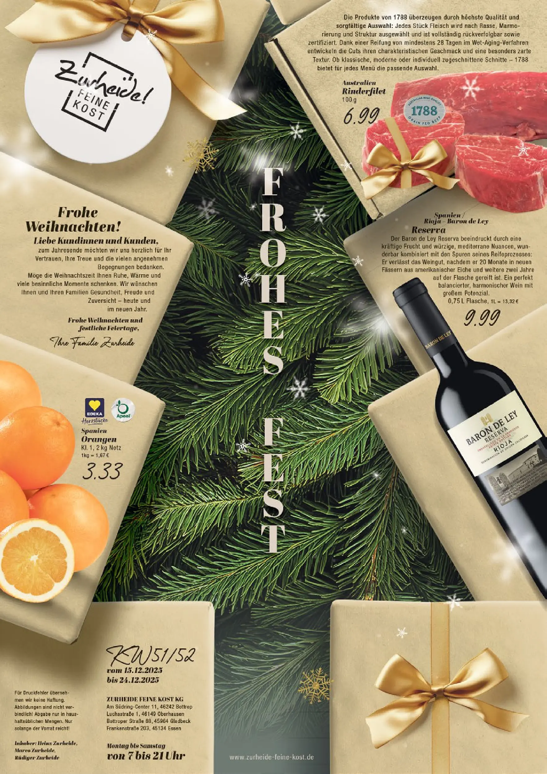 Edeka prospekt Gladbeck	 (ab 15.12.2025) » Angebote Online | Seite: 1 | Produkte: Rinderfilet, Wein, Fleisch, Uhr