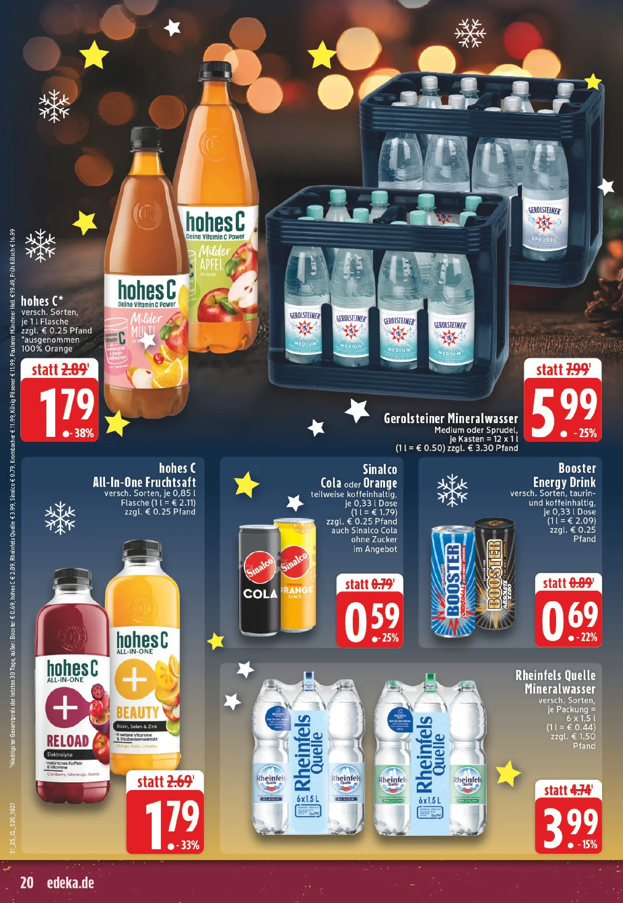 Edeka prospekt Ruppichteroth	 (ab 15.12.2025) » Angebote Online | Seite: 20 | Produkte: Sinalco, Äpfel, Mineralwasser, Krombacher