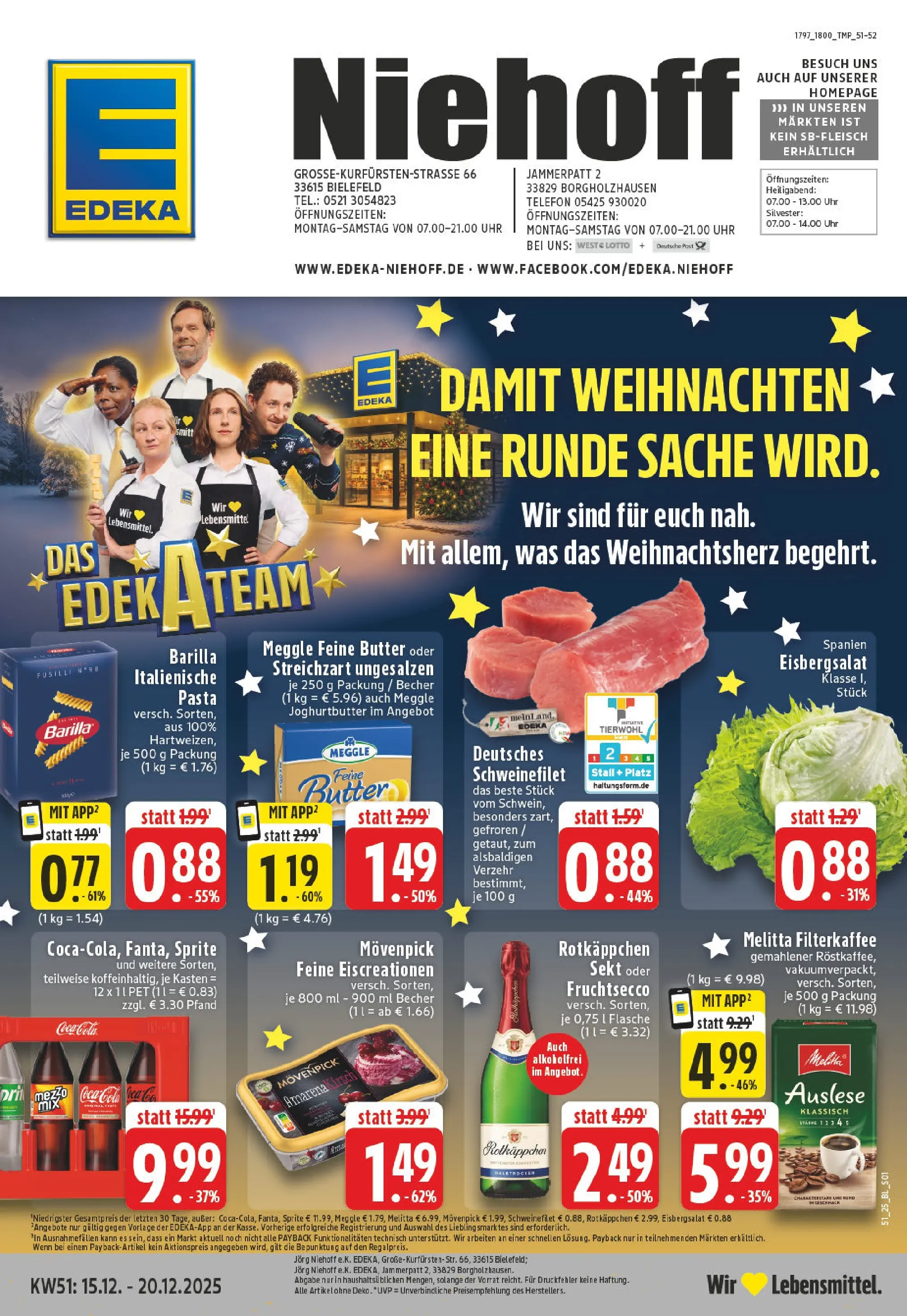 Edeka prospekt Bielefeld	 (ab 15.12.2025) » Angebote Online | Seite: 1 | Produkte: Rotkappchen sekt, Fruchtsecco, Telefon, Uhr
