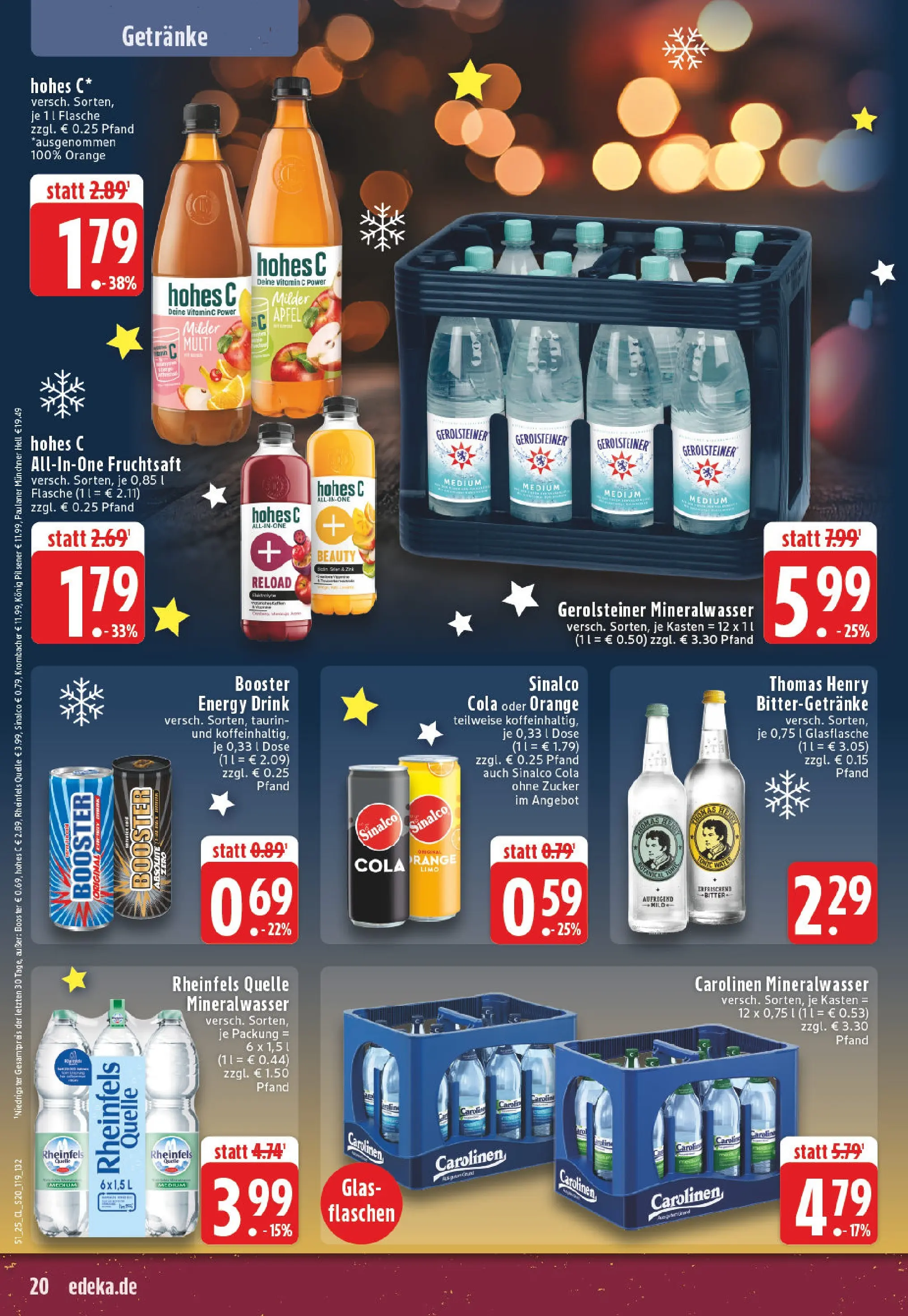 Edeka prospekt Rüthen	 (ab 15.12.2025) » Angebote Online | Seite: 20 | Produkte: Zucker, Krombacher, Hohes c, Paulaner