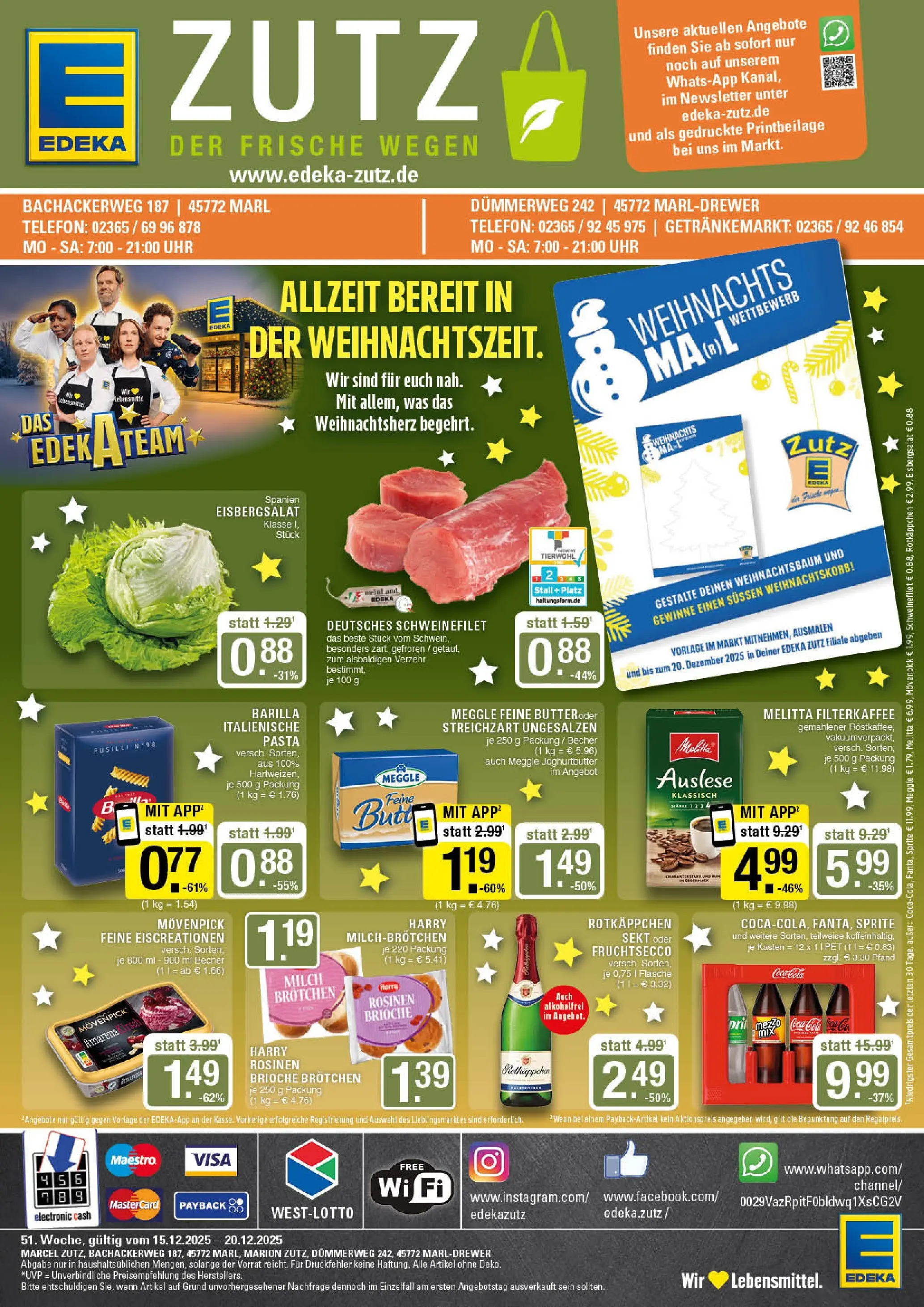 Edeka prospekt Marl	 (ab 15.12.2025) » Angebote Online | Seite: 1 | Produkte: Sprite, Fruchtsecco, Schweinefilet, Rotkäppchen