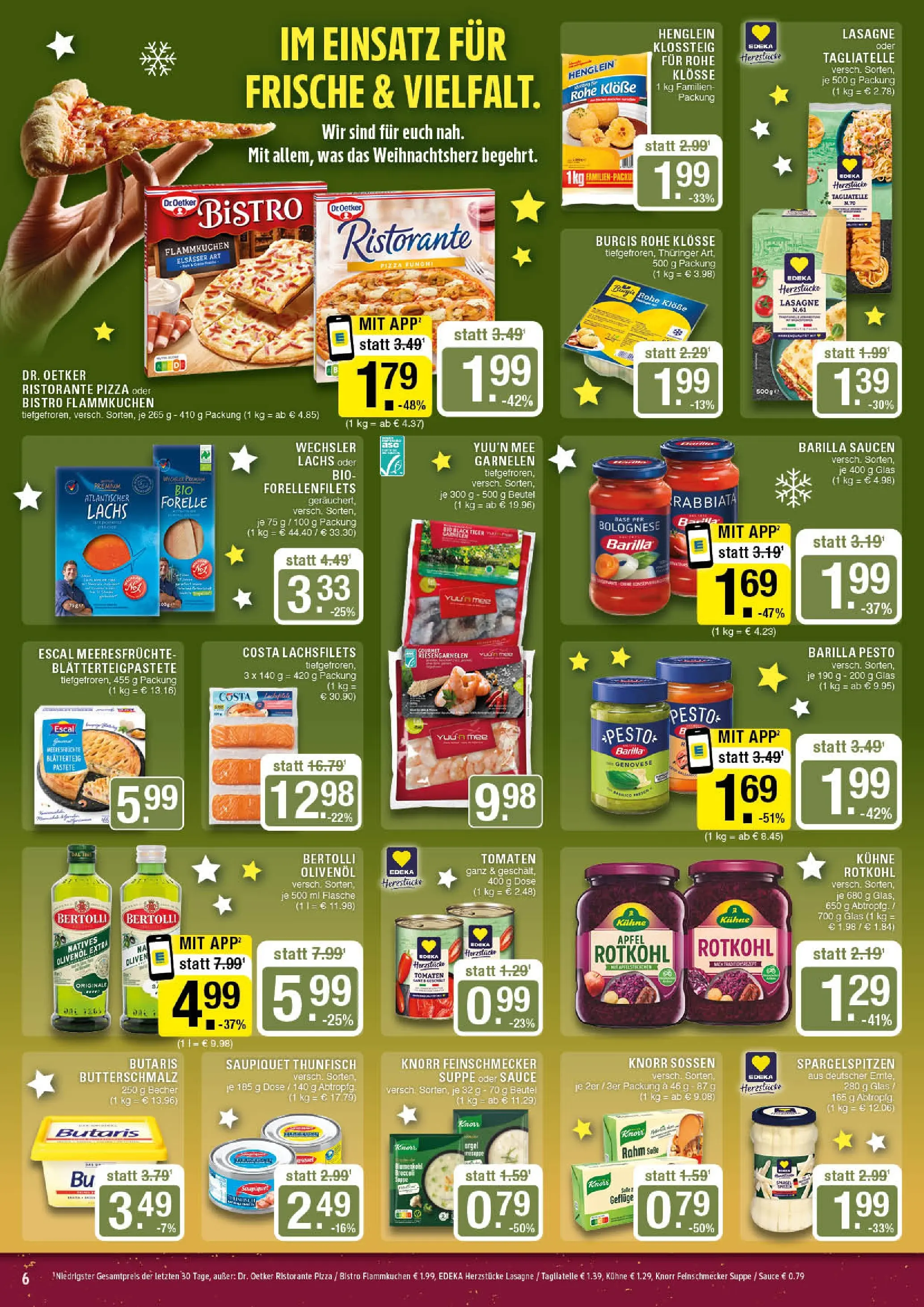 Edeka prospekt Marl	 (ab 15.12.2025) » Angebote Online | Seite: 6 | Produkte: Barilla, Garnelen, Meeresfrüchte, Pasta