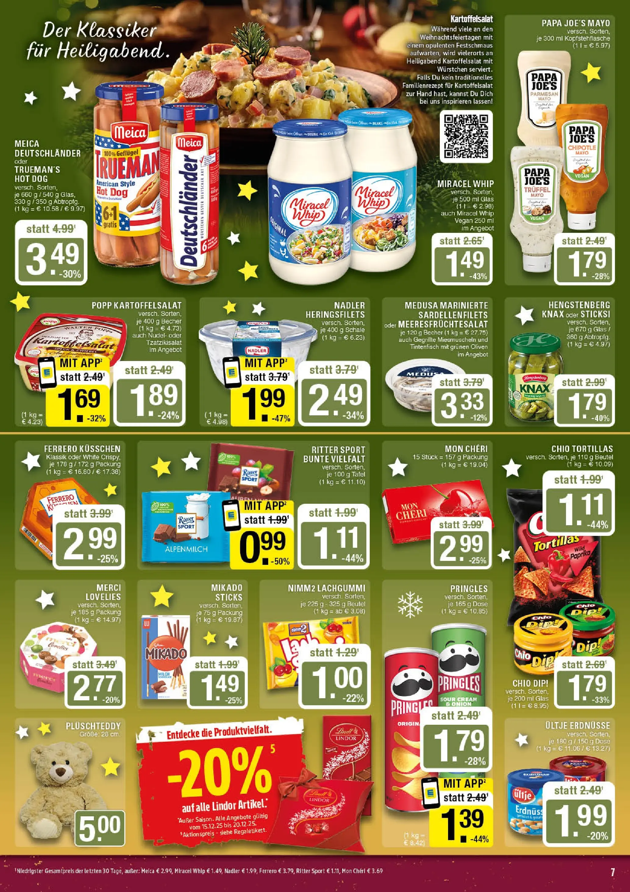 Edeka prospekt Marl	 (ab 15.12.2025) » Angebote Online | Seite: 7 | Produkte: Merci, Erdnüsse, Milch, Miracel whip