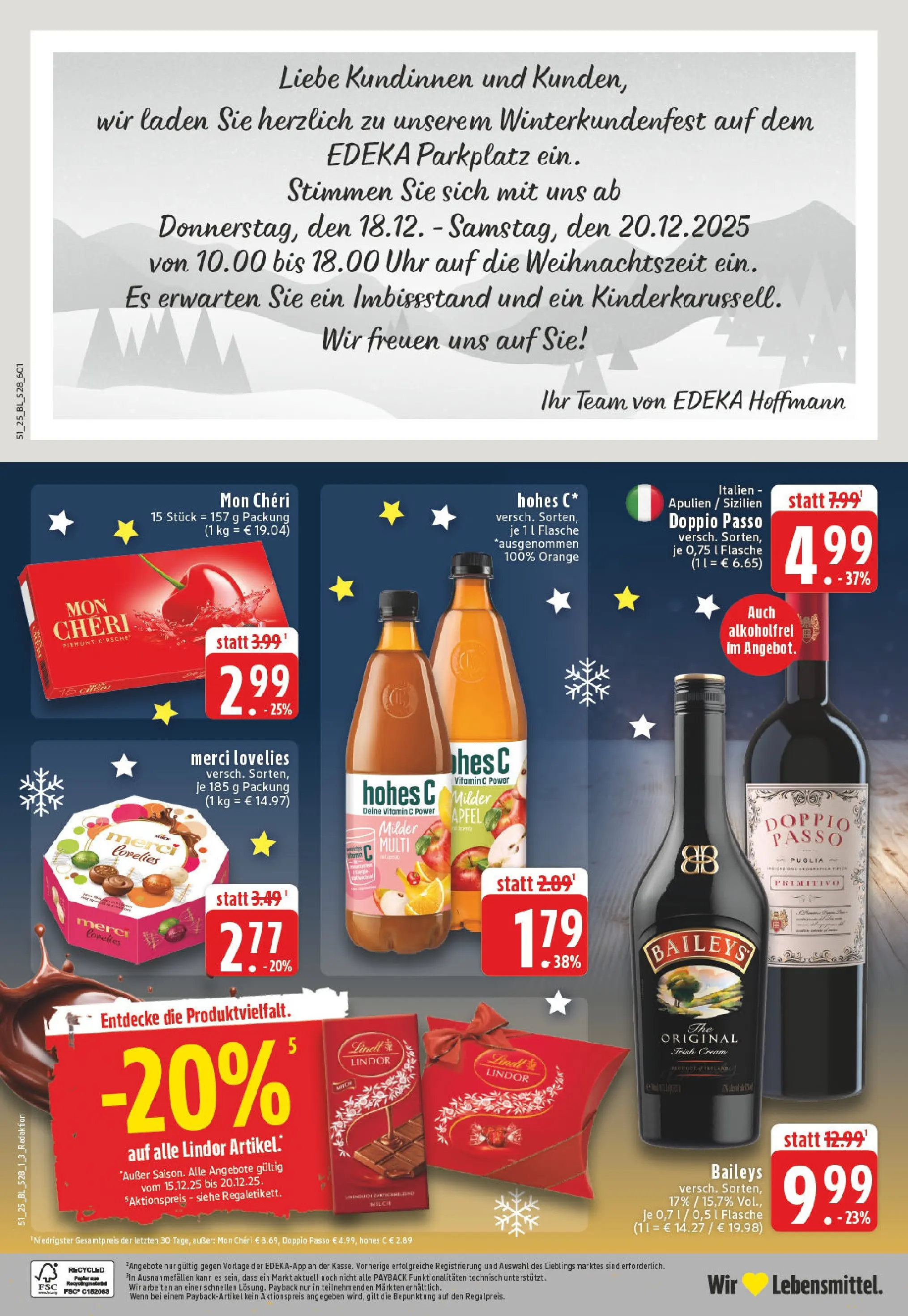 Edeka prospekt Horhausen	 (ab 15.12.2025) » Angebote Online | Seite: 30 | Produkte: Merci, Doppio Passo, Hohes c, Mon cheri