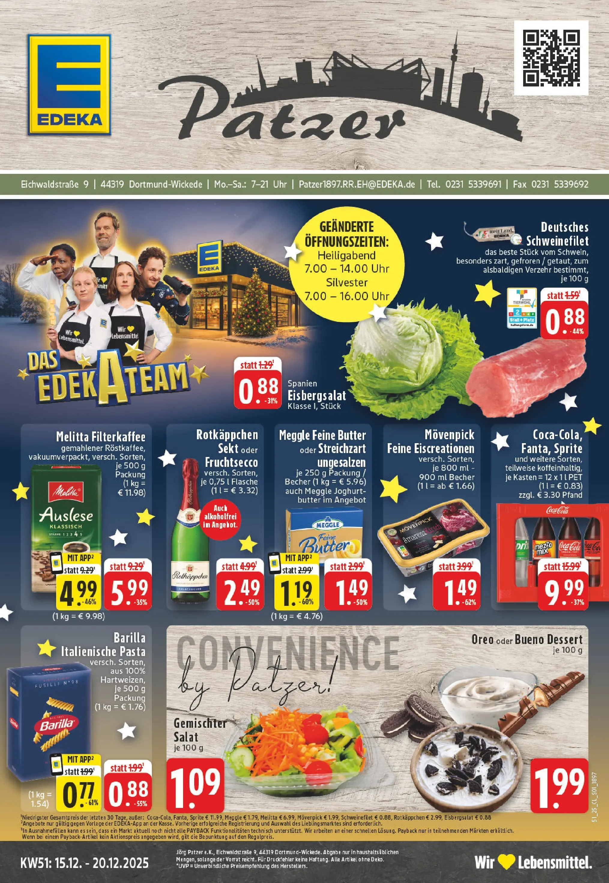 Edeka prospekt Dortmund - Wickede	 (ab 15.12.2025) » Angebote Online | Seite: 1 | Produkte: Rotkappchen sekt, Butter, Joghurt, Rotkäppchen