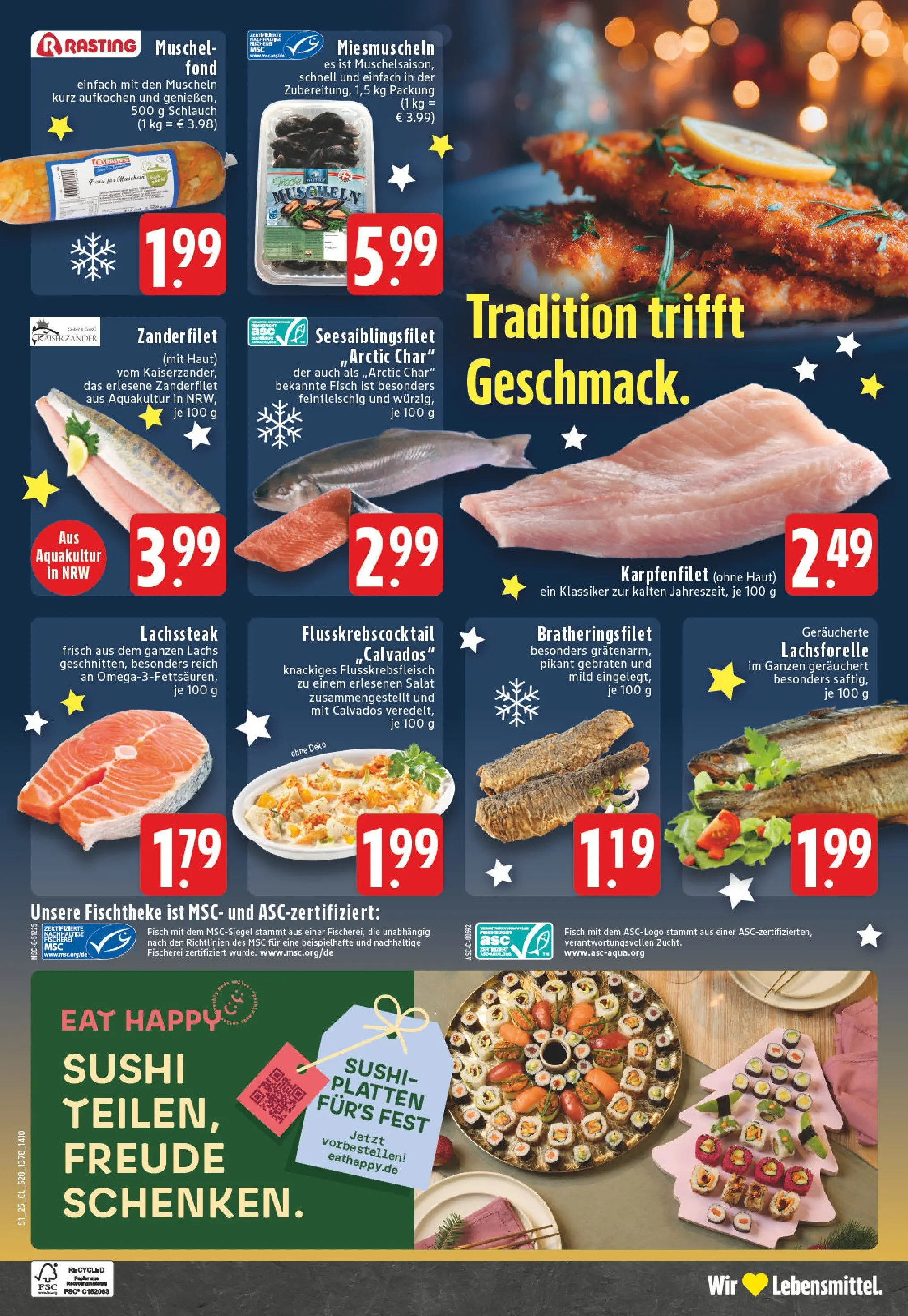 Edeka prospekt Ransbach-Baumbach	 (ab 15.12.2025) » Angebote Online | Seite: 30 | Produkte: Fisch, Lachs, Steak, Salat