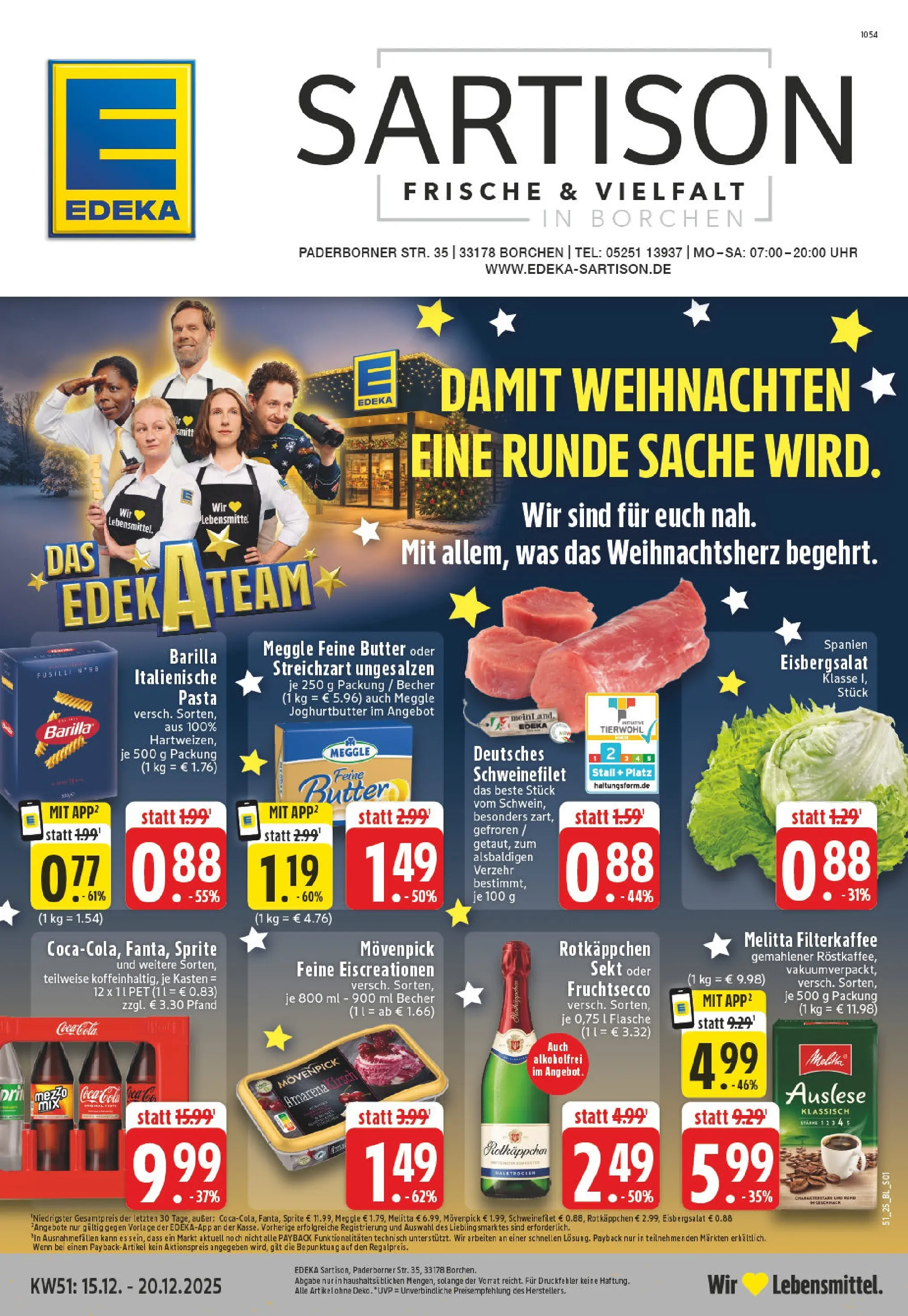 Edeka prospekt Borchen	 (ab 15.12.2025) » Angebote Online | Seite: 1 | Produkte: Rotkappchen sekt, Barilla, Fruchtsecco, Pasta