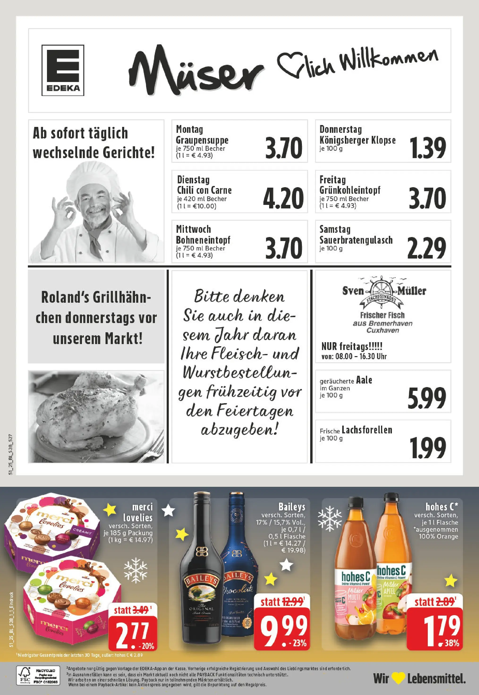 Edeka prospekt Moers	 (ab 15.12.2025) » Angebote Online | Seite: 30 | Produkte: Merci, Äpfel, Hohes c, Uhr