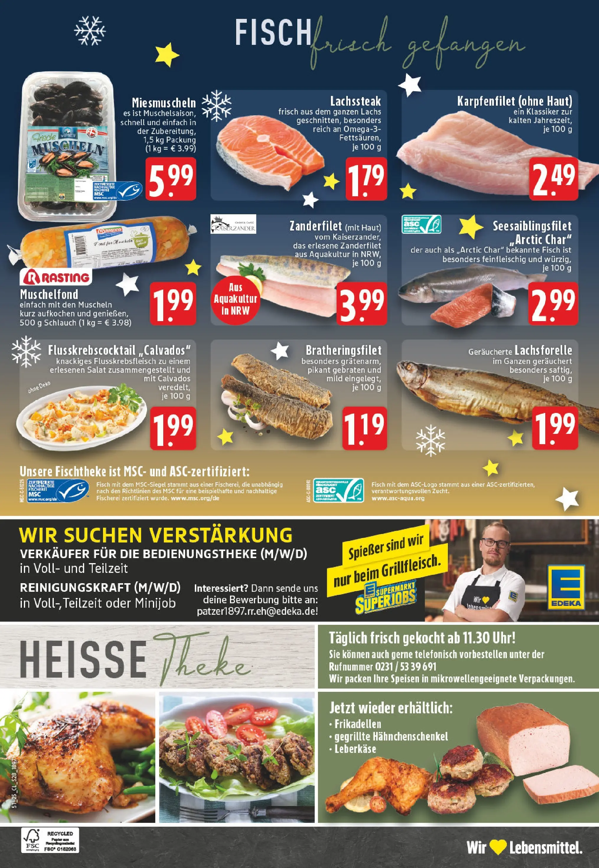 Edeka prospekt Dortmund - Wickede	 (ab 15.12.2025) » Angebote Online | Seite: 30 | Produkte: Theke, Fisch, Lachs, Uhr