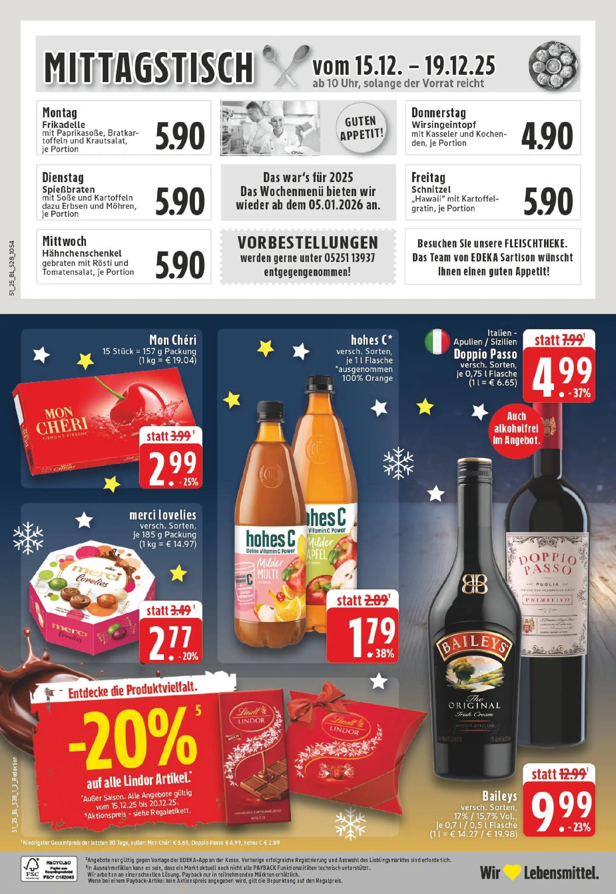 Edeka prospekt Borchen	 (ab 15.12.2025) » Angebote Online | Seite: 30 | Produkte: Äpfel, Soße, Doppio Passo, Erbsen