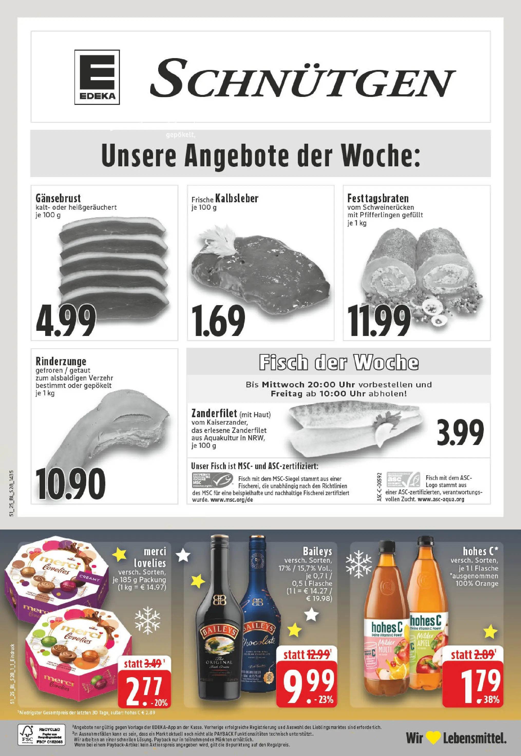 Edeka prospekt Lennestadt	 (ab 15.12.2025) » Angebote Online | Seite: 30 | Produkte: Merci, Äpfel, Kalbsleber, Uhr