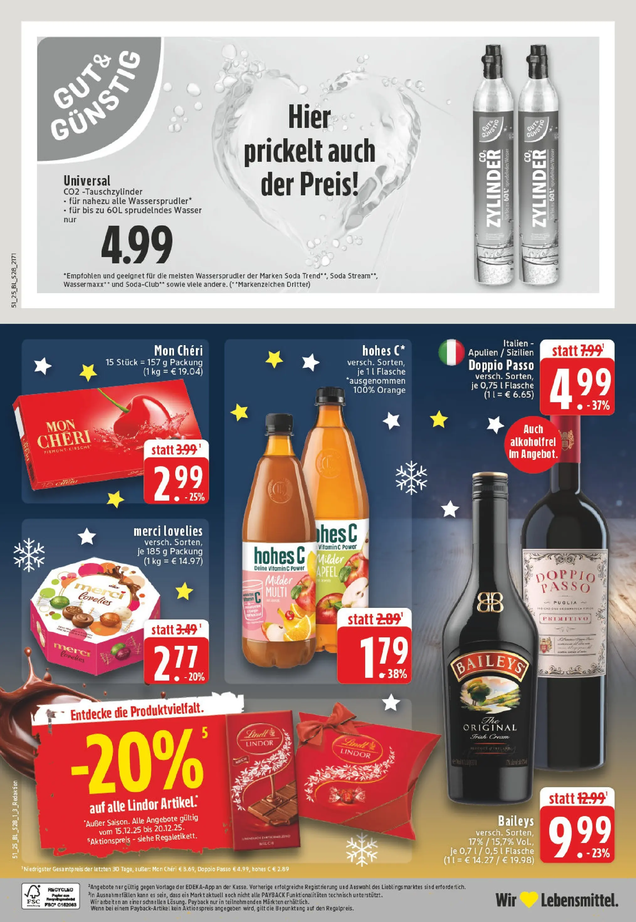Edeka prospekt Wermelskirchen	 (ab 15.12.2025) » Angebote Online | Seite: 30 | Produkte: Merci, Milch, Wasser, Lindt