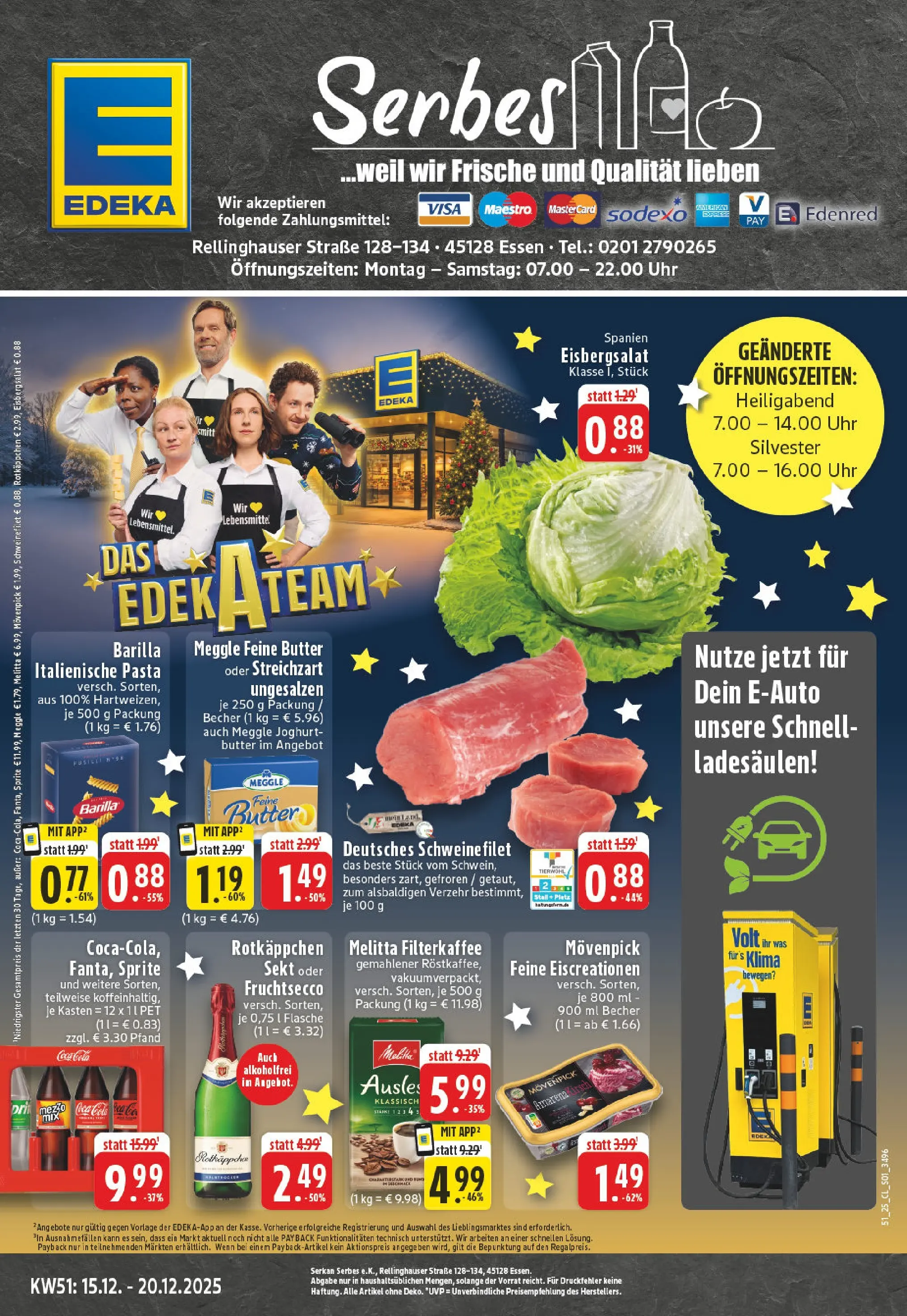 Edeka prospekt Essen	 (ab 15.12.2025) » Angebote Online | Seite: 1 | Produkte: Melitta, Joghurt, Sekt, Pasta