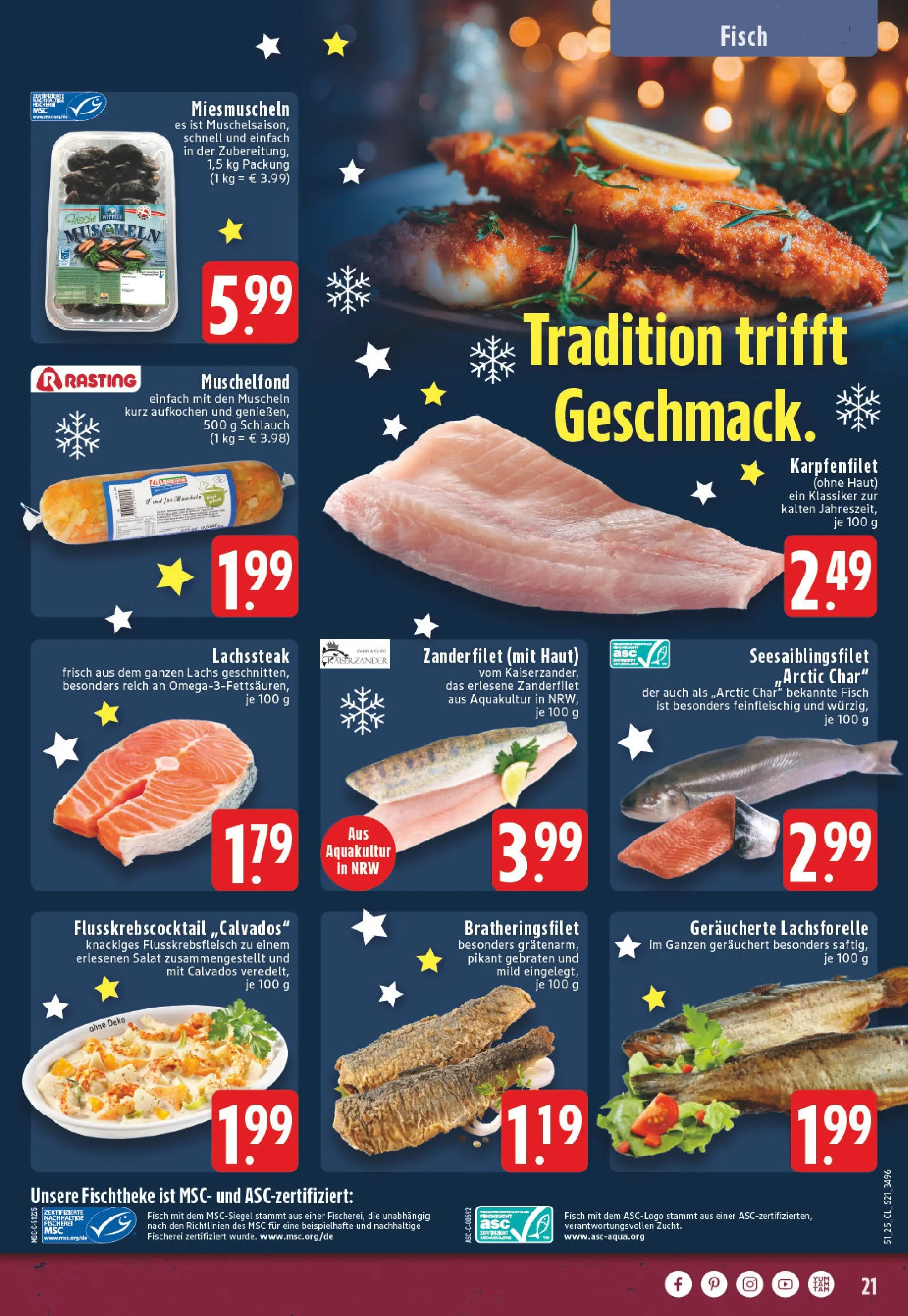 Edeka prospekt Essen	 (ab 15.12.2025) » Angebote Online | Seite: 21 | Produkte: Fisch, Lachs, Salat