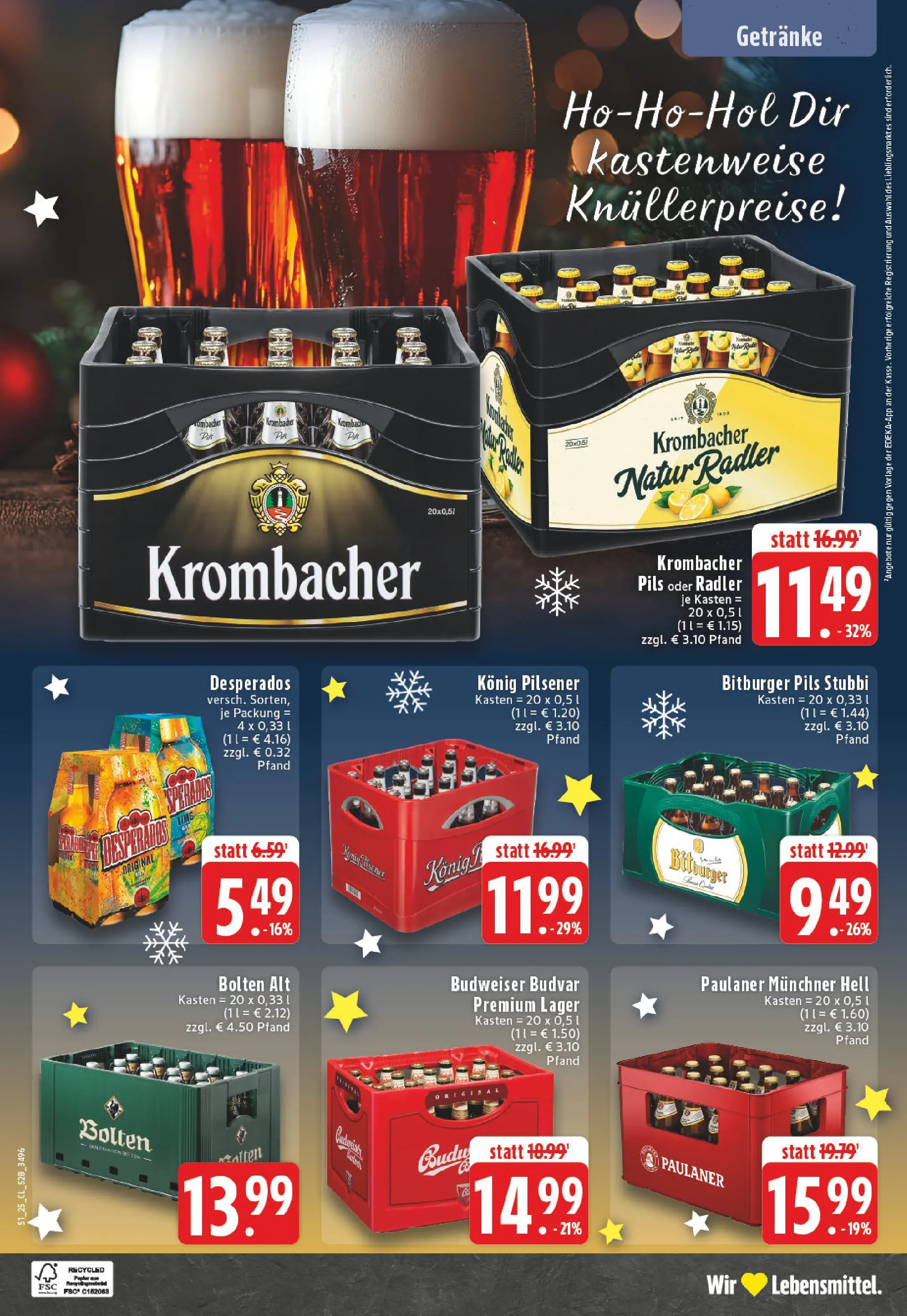 Edeka prospekt Essen	 (ab 15.12.2025) » Angebote Online | Seite: 30 | Produkte: Bitburger, Radler, Desperados, Krombacher