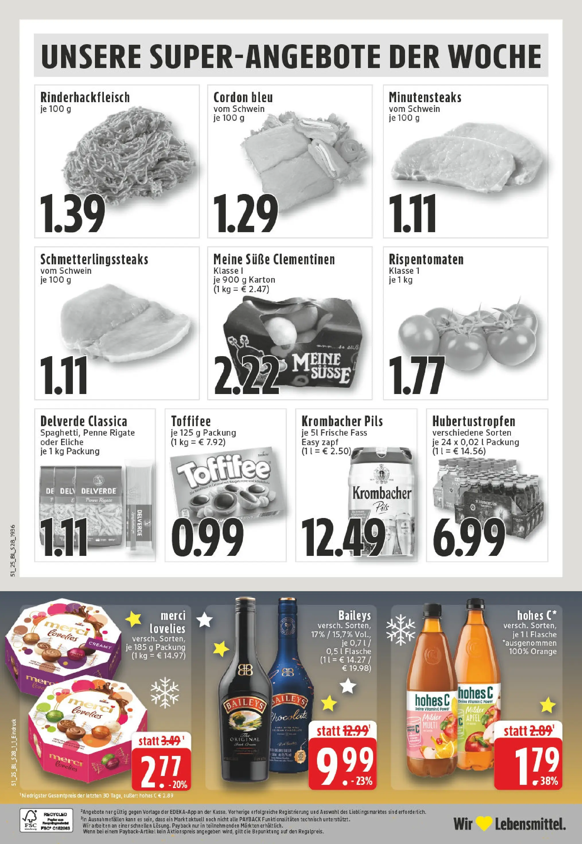Edeka prospekt Ahaus	 (ab 15.12.2025) » Angebote Online | Seite: 30 | Produkte: Merci, Pils, Krombacher, Hohes c