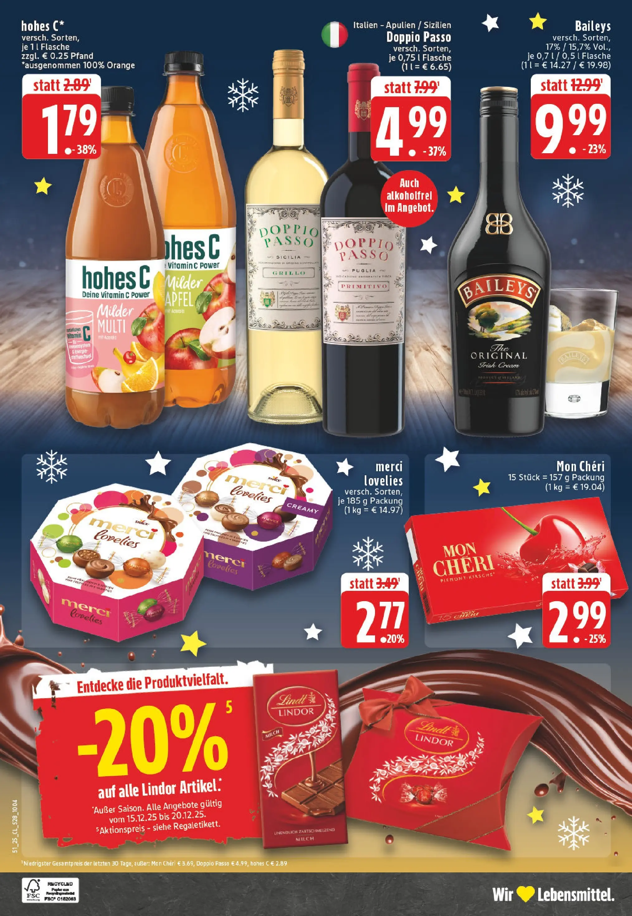 Edeka prospekt Versmold	 (ab 15.12.2025) » Angebote Online | Seite: 30 | Produkte: Milch, Äpfel, Hohes c, Mon cheri
