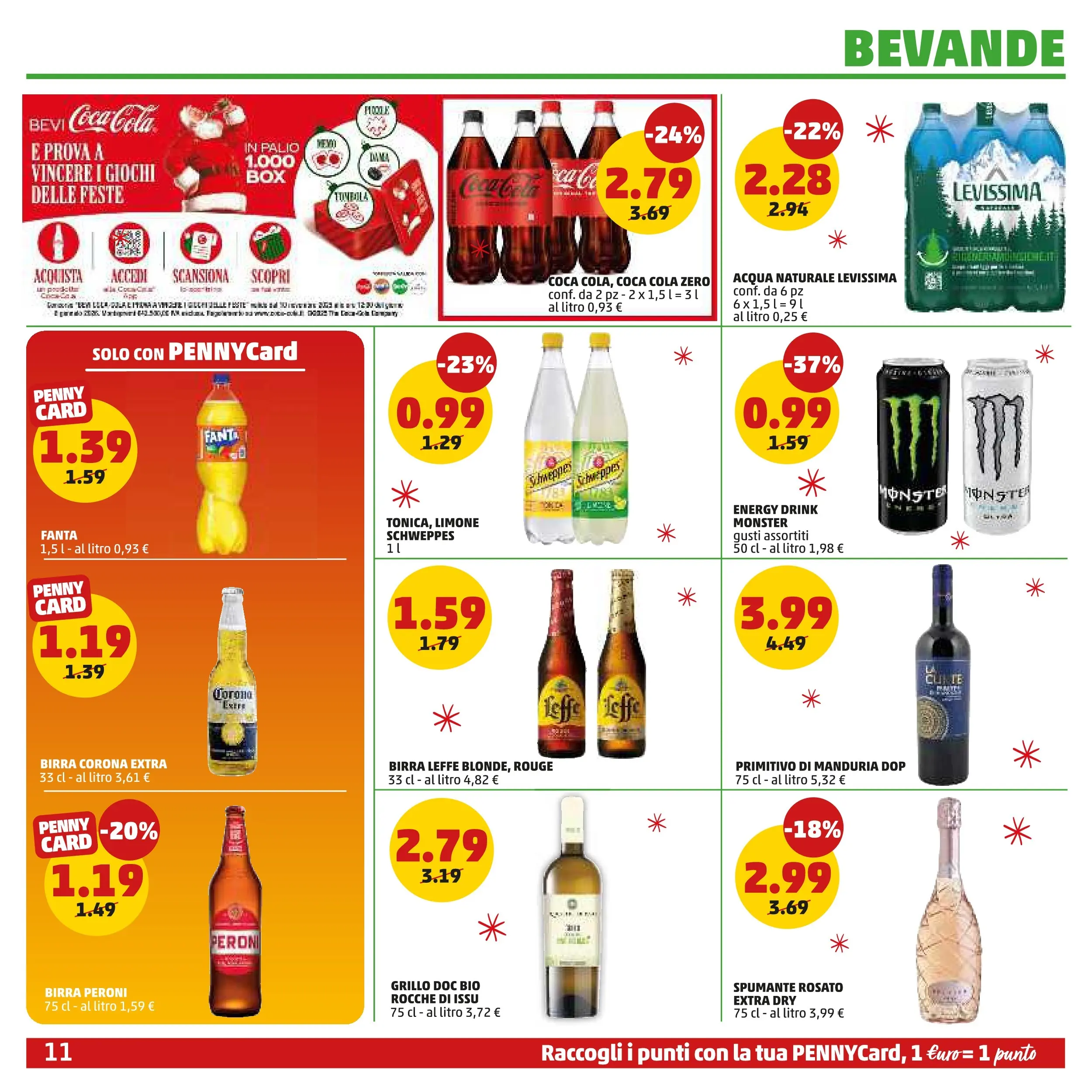Volantino PENNY dal 15/12/2025 anteprima > (PENNY Milano catalogo) | Pagina: 11 | Prodotti: Acqua, Spumante, Acqua naturale, Coca Cola Zero