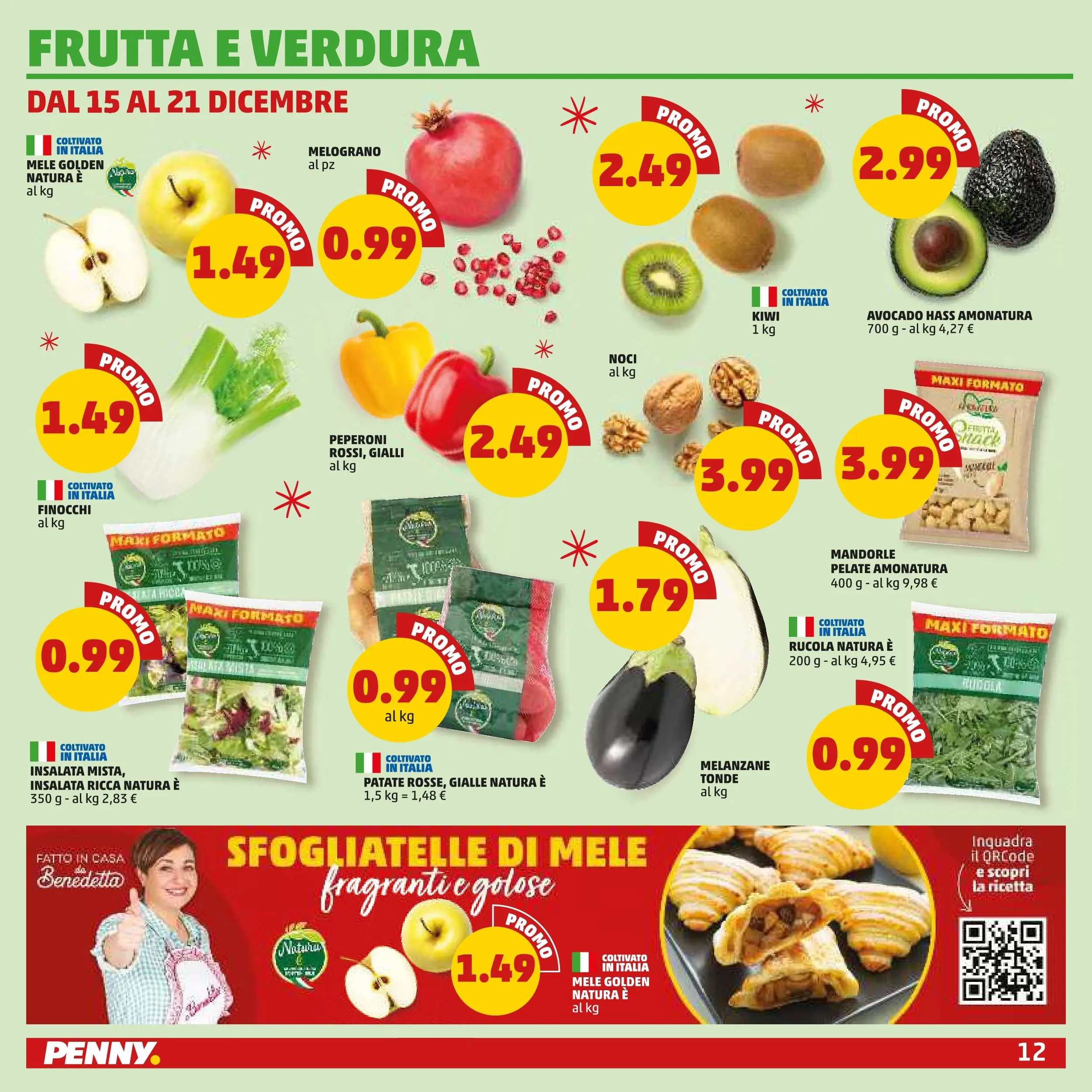 Volantino PENNY dal 15/12/2025 anteprima > (PENNY Milano catalogo) | Pagina: 12 | Prodotti: Kiwi, Patate, Finocchi, Melanzane