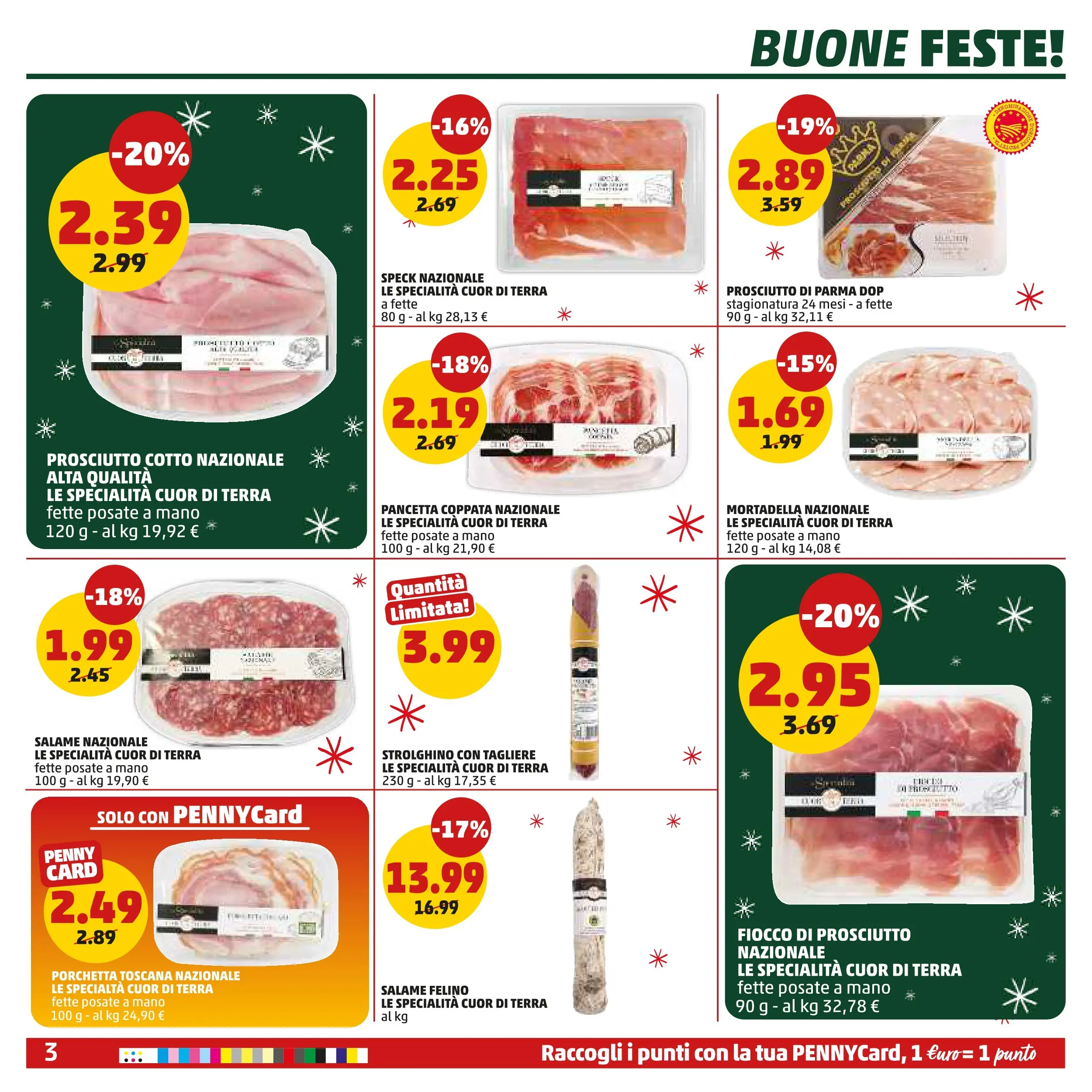 Volantino PENNY dal 15/12/2025 anteprima > (PENNY Bologna catalogo) | Pagina: 3 | Prodotti: Speck, Posate, Prosciutto Cotto, Tagliere
