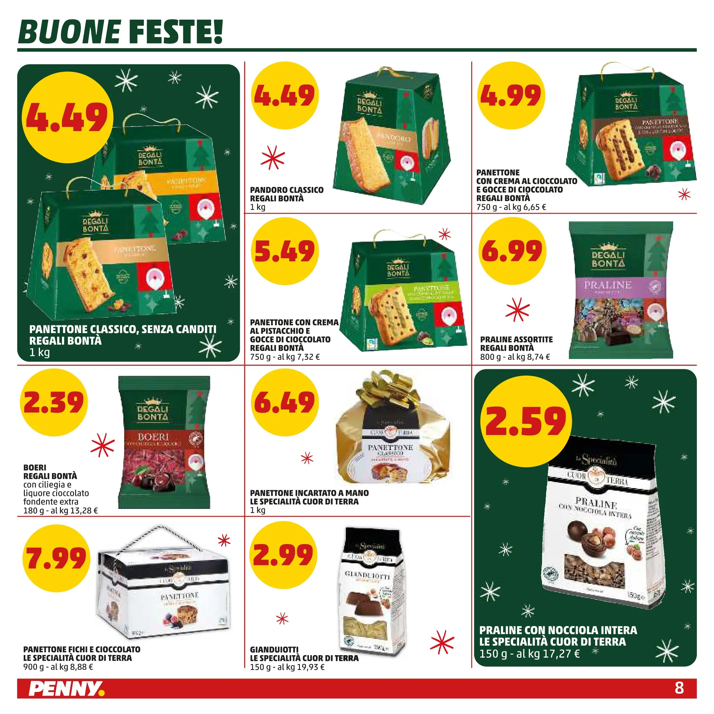 Volantino PENNY dal 15/12/2025 anteprima > (PENNY Bologna catalogo) | Pagina: 8 | Prodotti: Cioccolato, Pandoro, Panettone, Terra