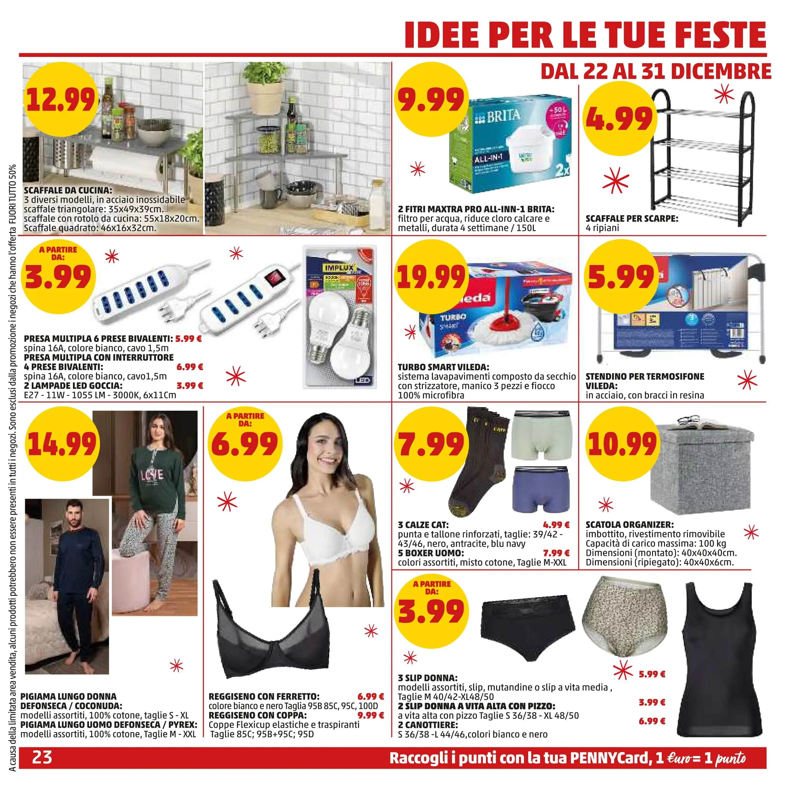 Volantino PENNY dal 15/12/2025 anteprima > (PENNY Milano catalogo) | Pagina: 23 | Prodotti: Mutandine, Slip, Secchio, Scaffale